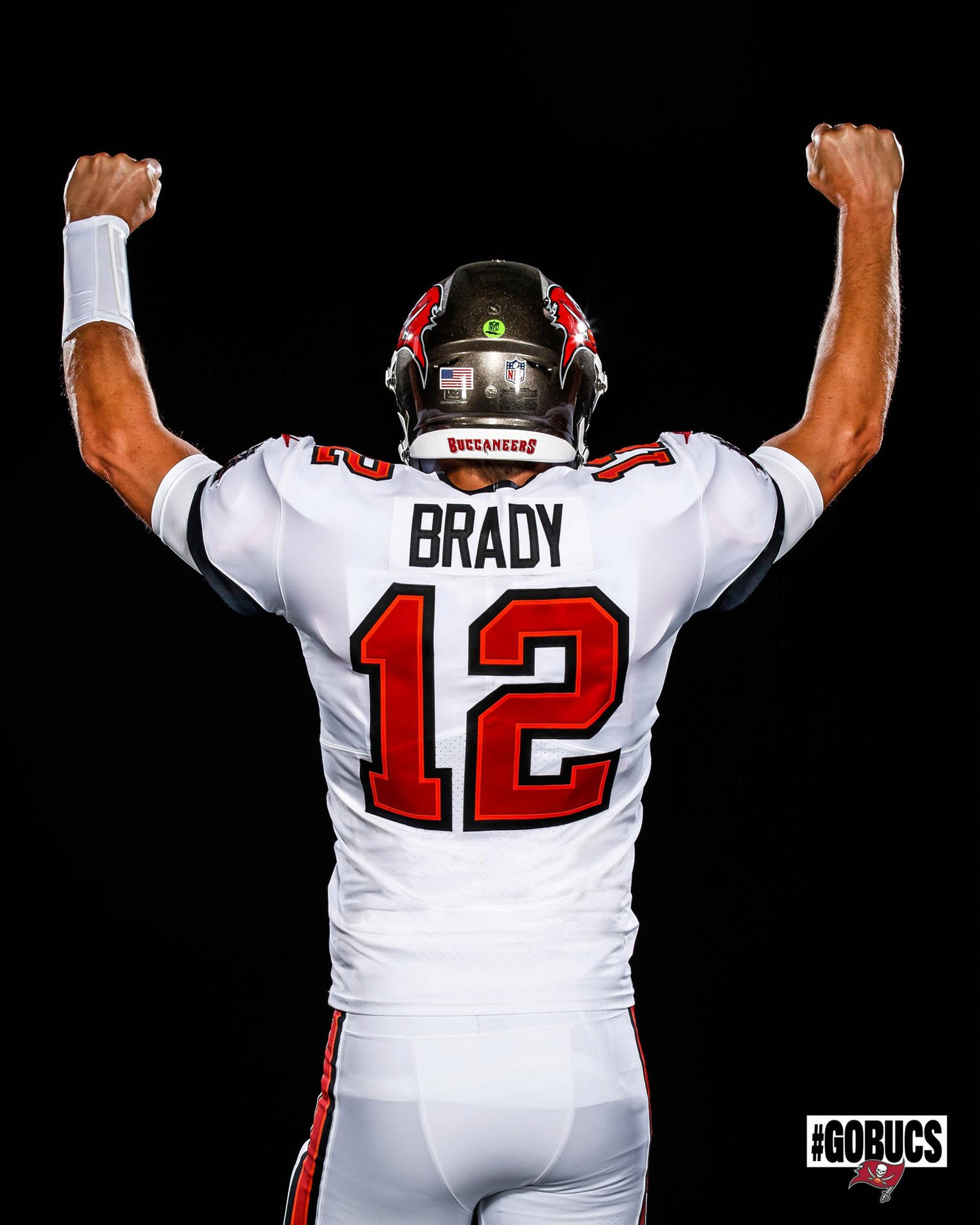 1540x1920 Download Tom Brady White Tampa Bay Jersey Wallpaper, Phone