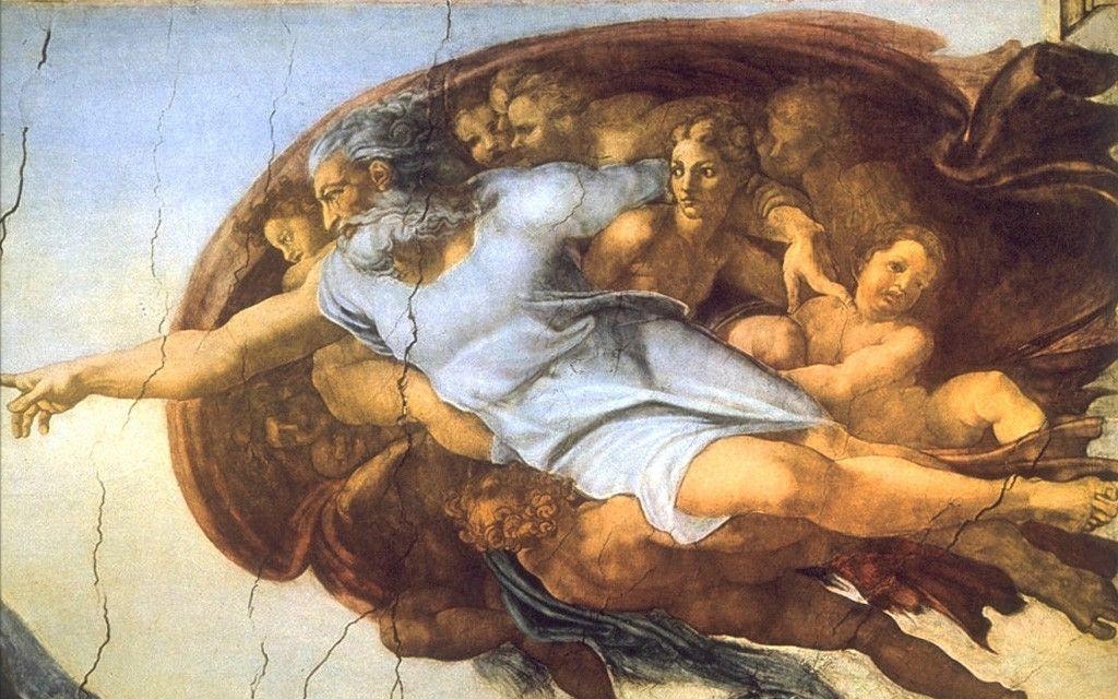 1030x640 Michelangelo The Creation Of Man, Desktop