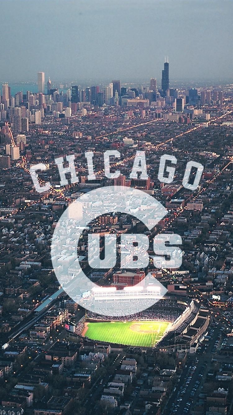 750x1340 Chicago Cubs wallpaper with the Wrigley Field. Chicago cubs, Phone