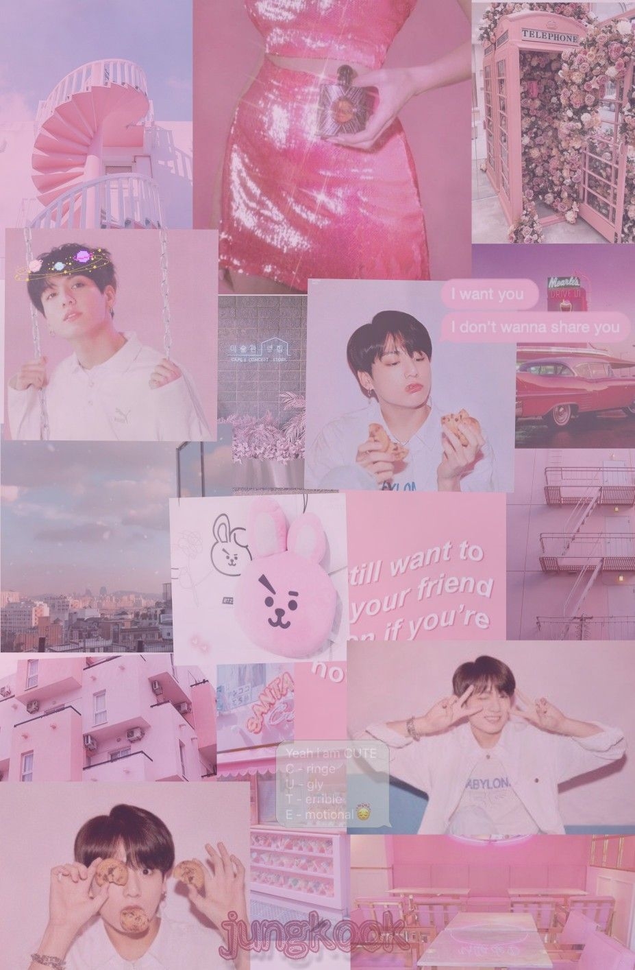 930x1420 jungkook #aesthetic #army #love #cute #bts #pink #pinkaesthetic, Phone