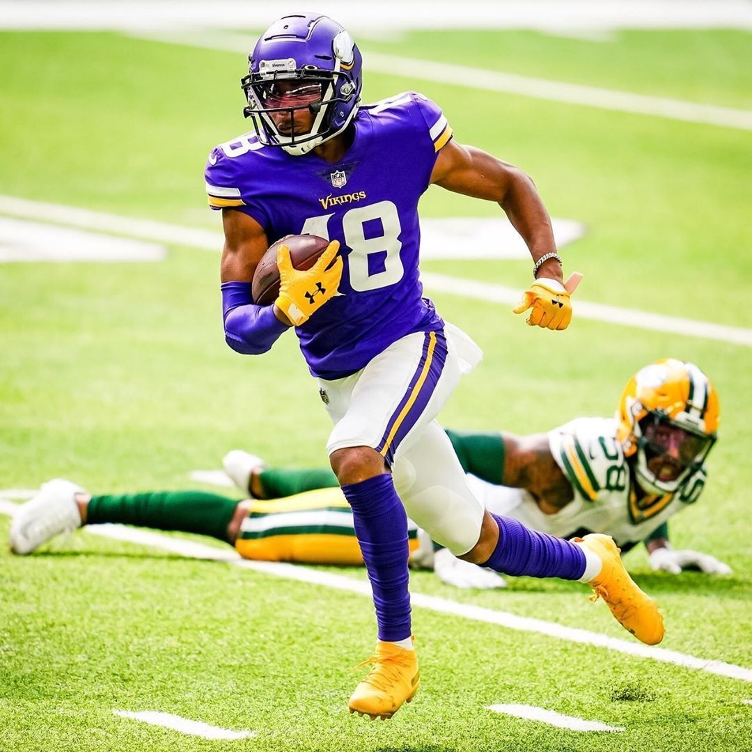 1080x1080 Minnesota Sports News on Instagram: “Rookie WR Justin Jefferson had 2 catches for 26 yards in his #Vikings debut today against the Packers, Phone