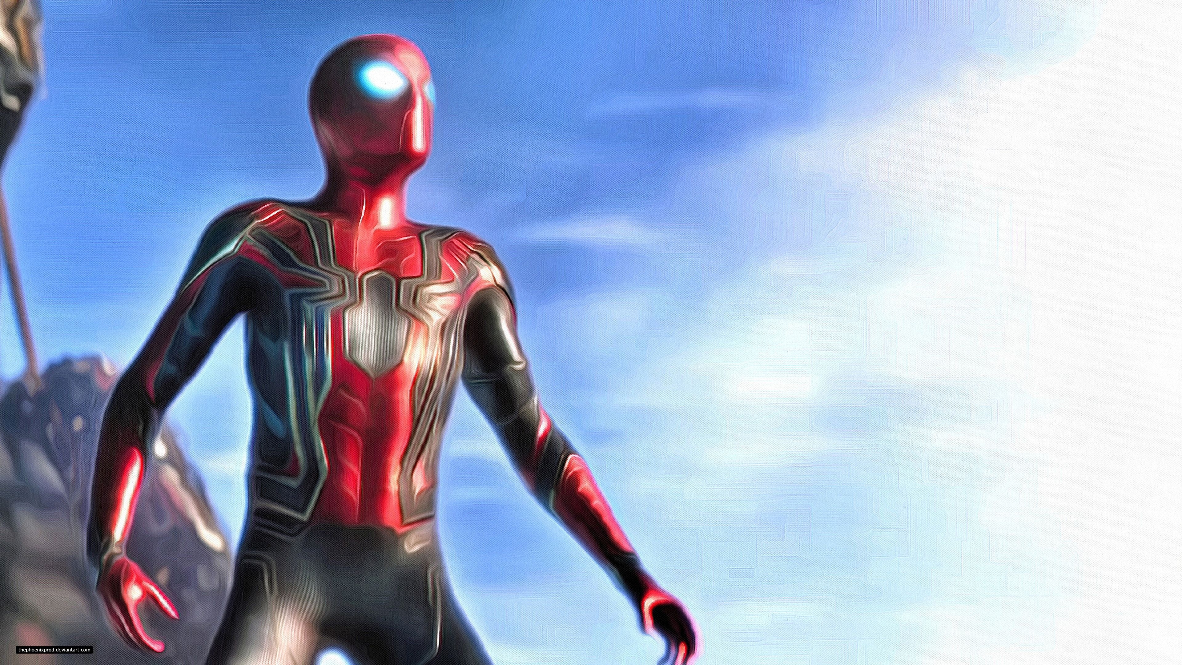 3840x2160 Avengers: Infinity War Spider Man Iron Spider 4K, Desktop