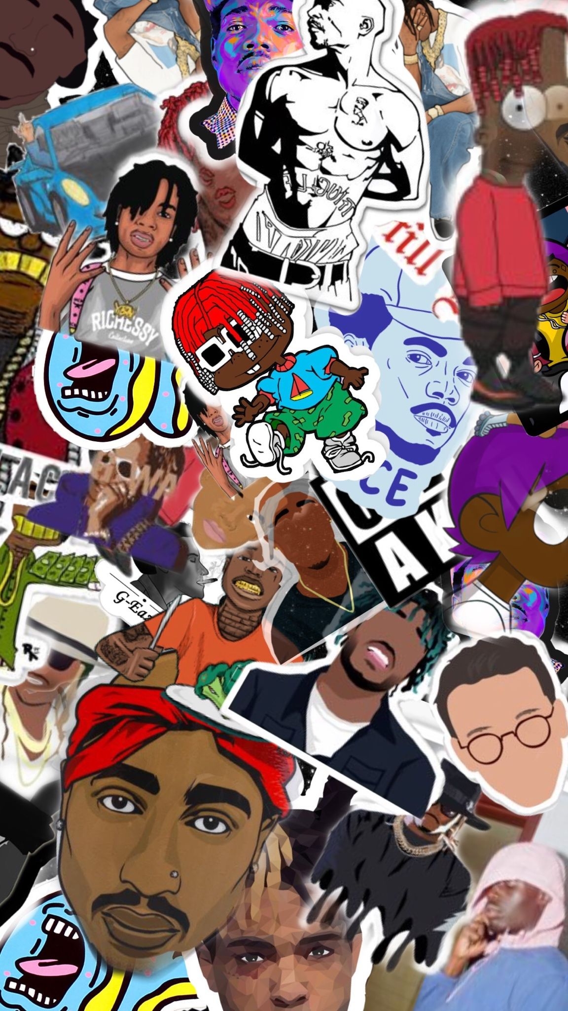 1160x2050 Animated Rappers Wallpaper, Phone