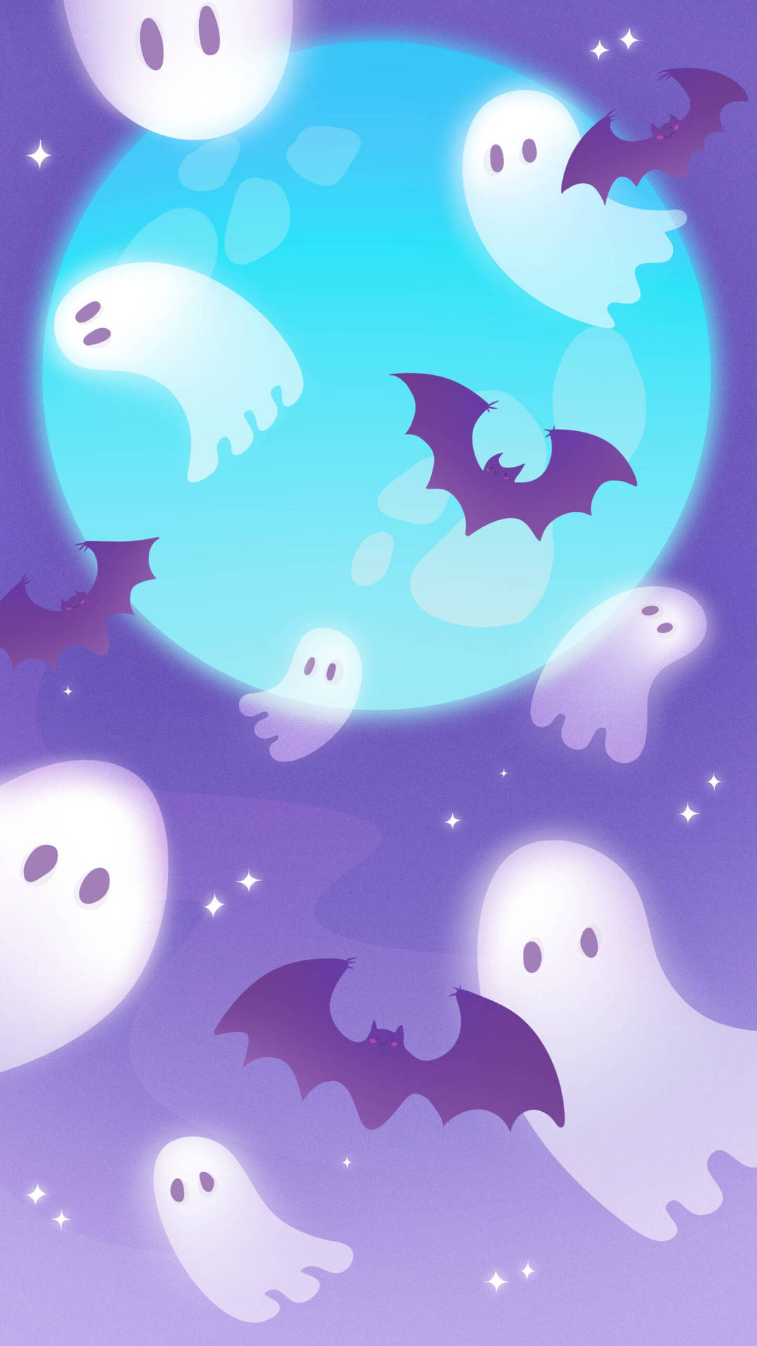 1080x1920 Download Cute Halloween Phone Ghosts, Phone