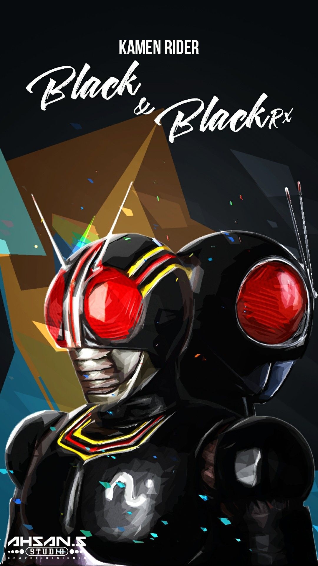 1080x1920 Kamen rider black & RX. Kamen rider, Desenhos de super herois, Phone