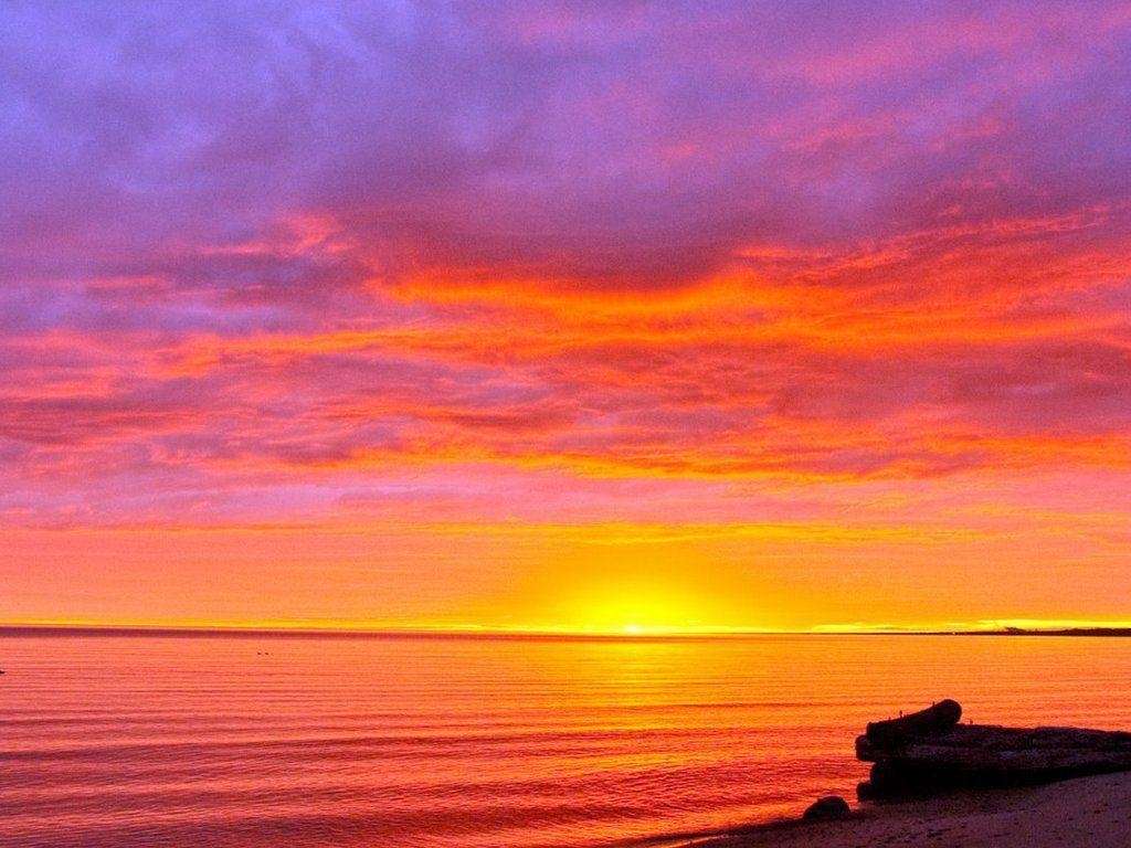 1030x770 Colorful Sky Effect Sunrise Beach Wallpaper. Beach Wallpaper, Desktop