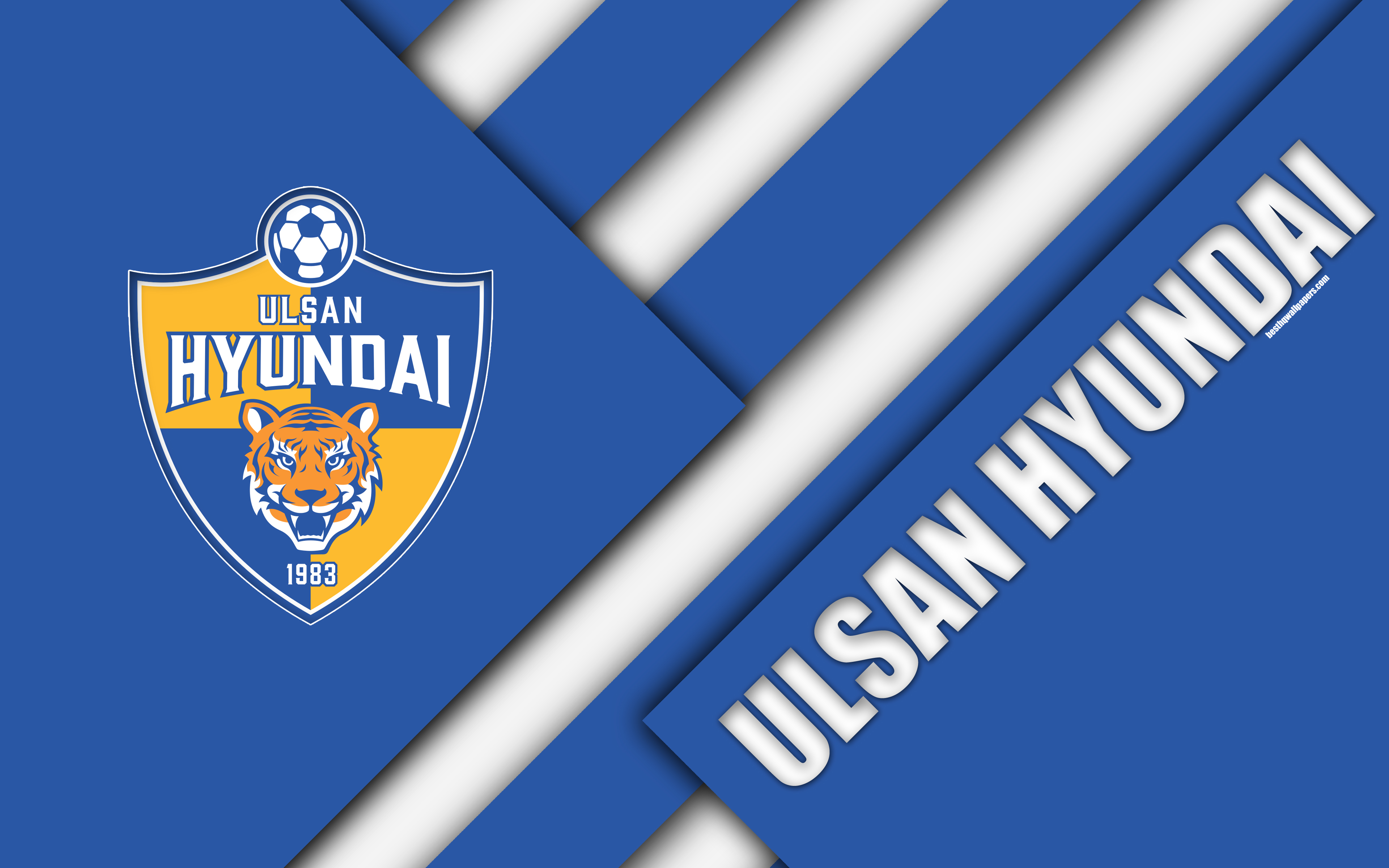 3840x2400 Download wallpaper Ulsan Hyundai FC, 4k, logo, South Korean, Desktop