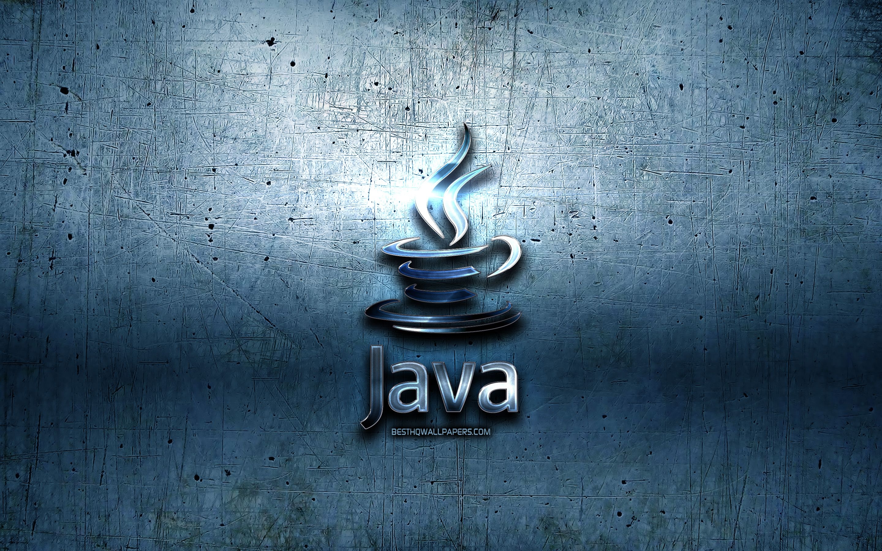 2880x1800 Download wallpaper Java metal logo, grunge, programming language, Desktop