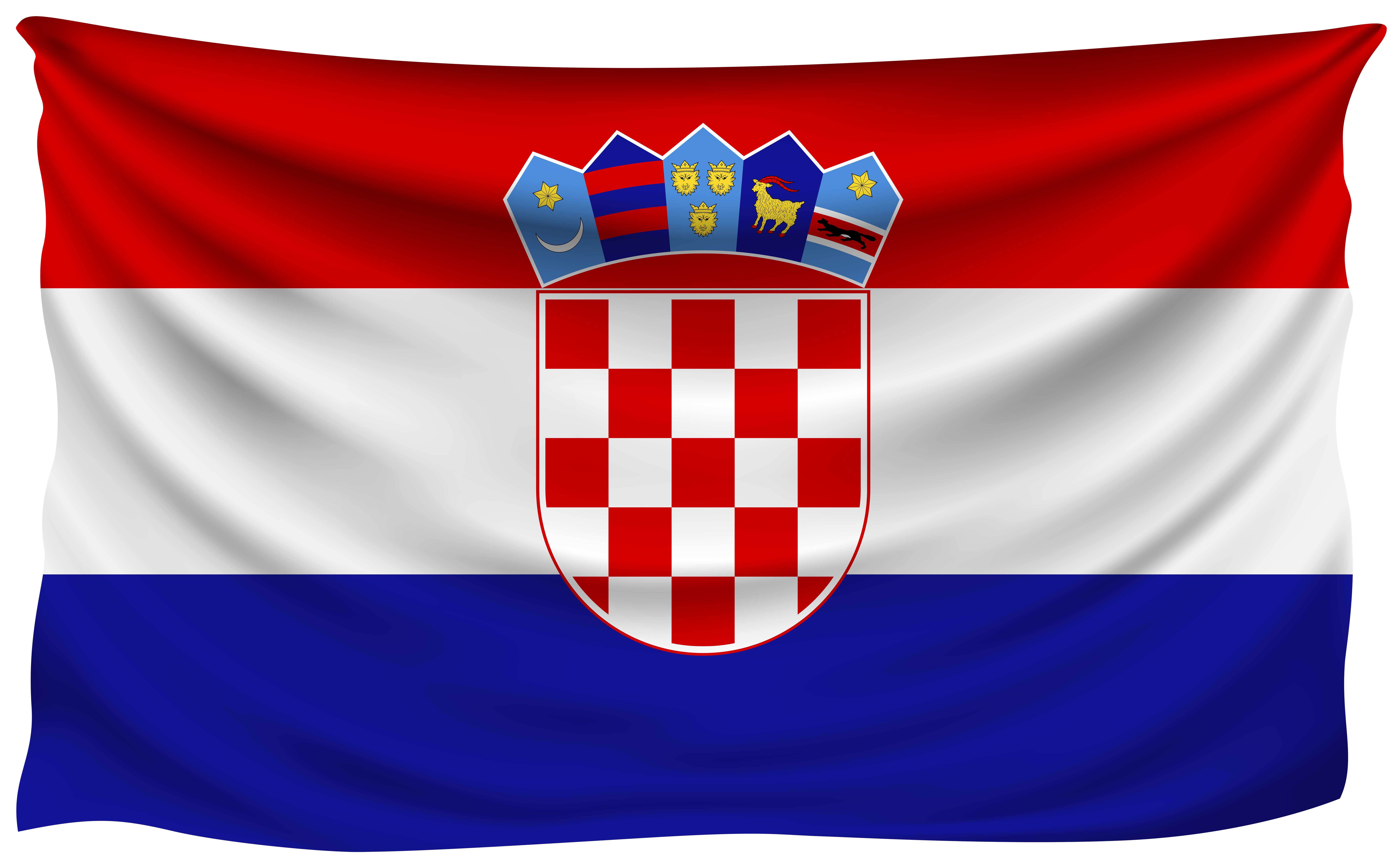 8000x4950 Croatia Wrinkled Flag Quality Image, Desktop