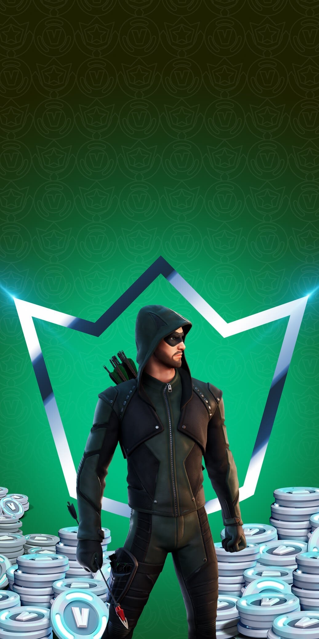 1040x2080 Green Arrow Fortnite wallpaper, Phone