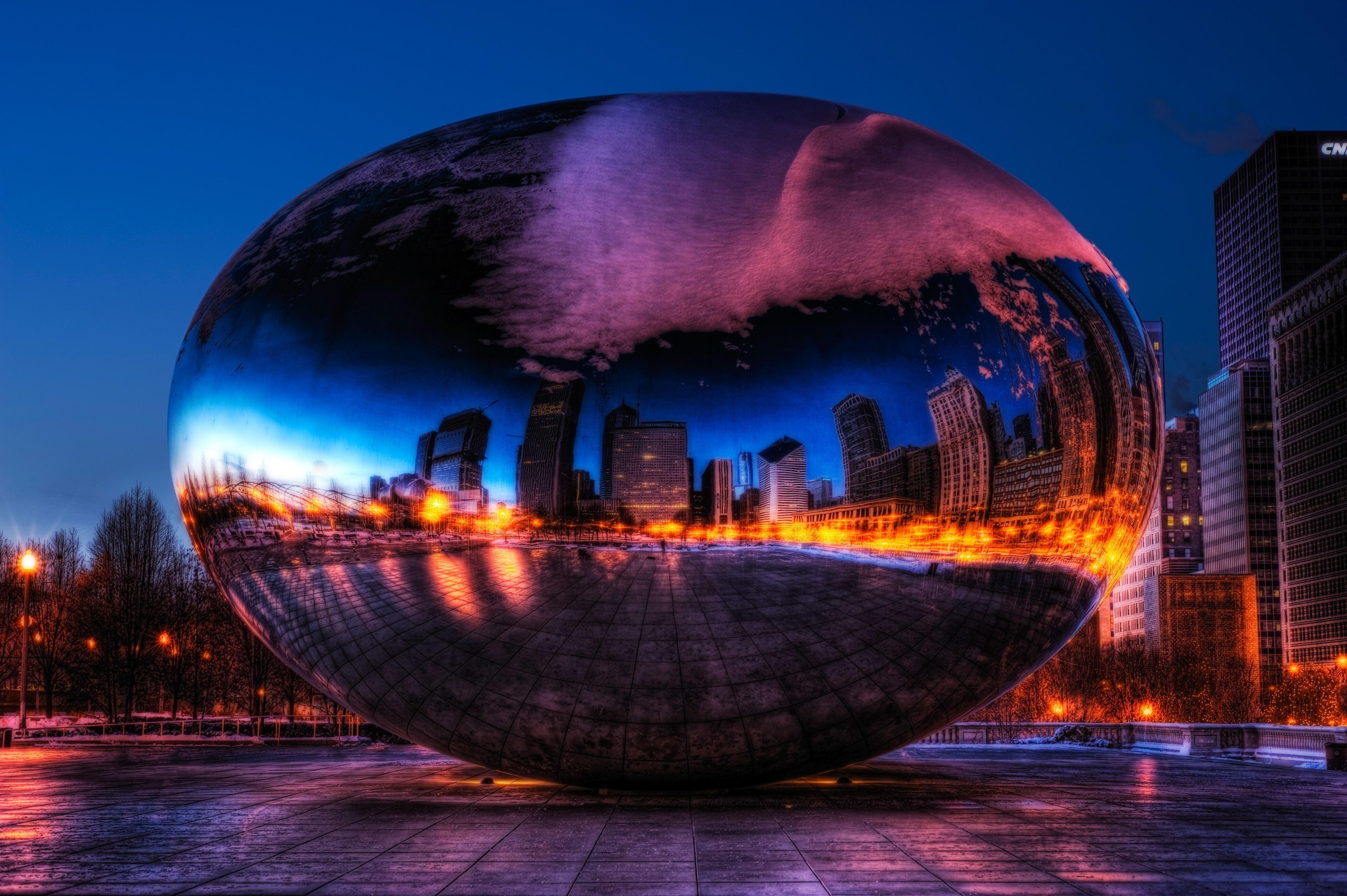 4260x2840 Wallpaper Chicago, millennium park, Spaceship Earth, monument, Desktop