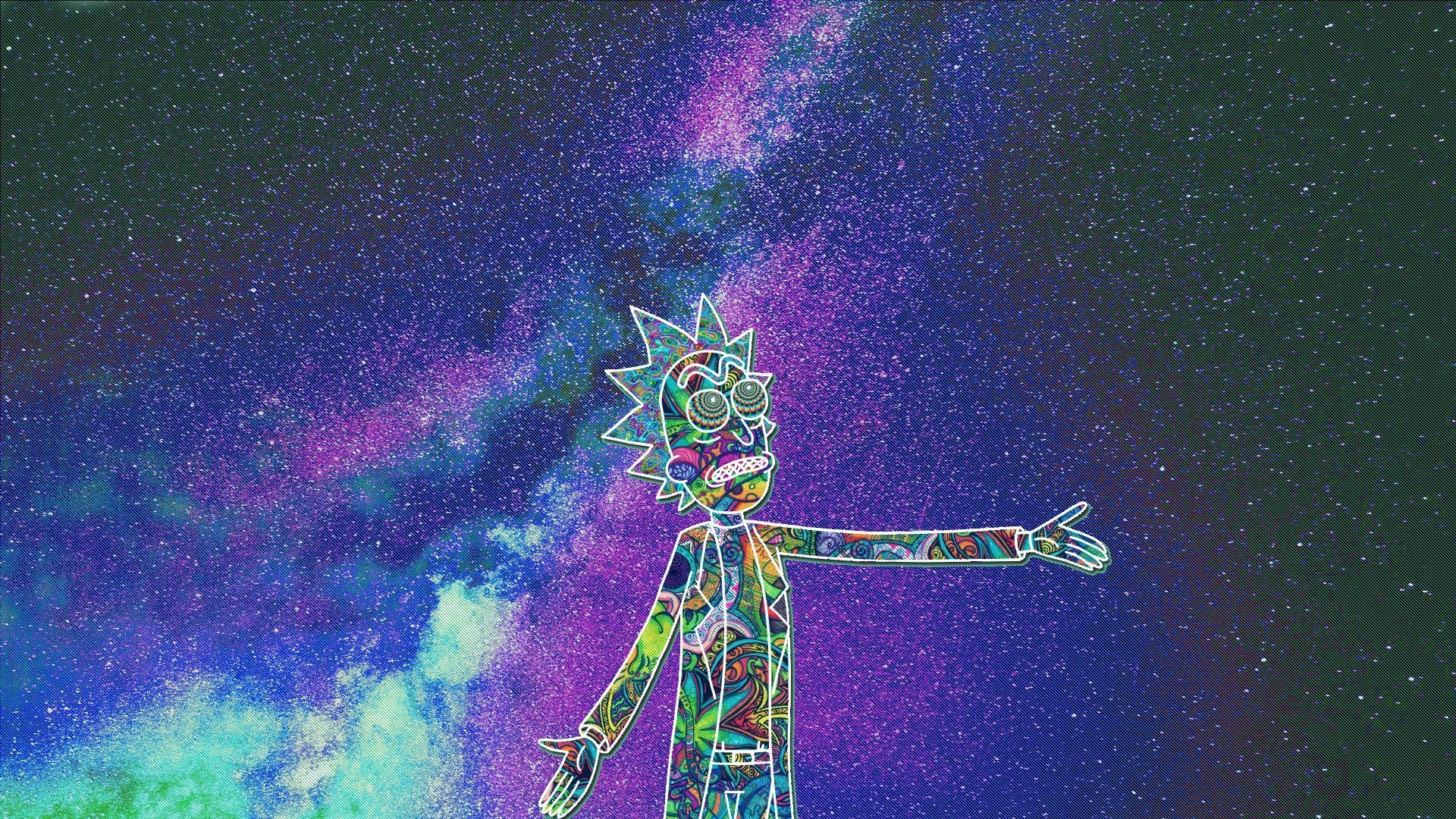 1920x1080 I edited this trippy Rick wallpaper for myself, figured some of you, Desktop