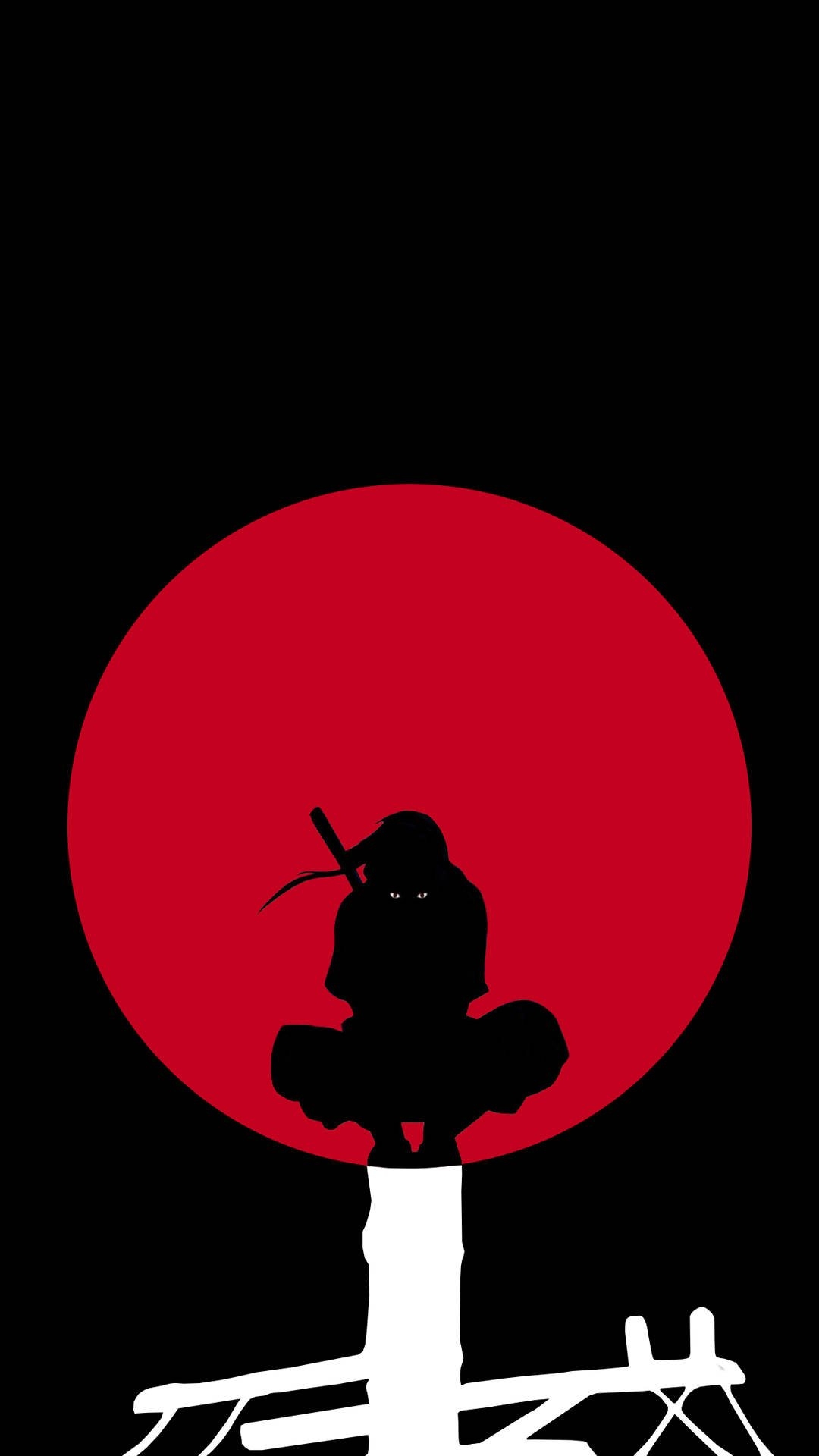 1080x1920 Download Itachi Phone Red Moon Tower Wallpaper, Phone