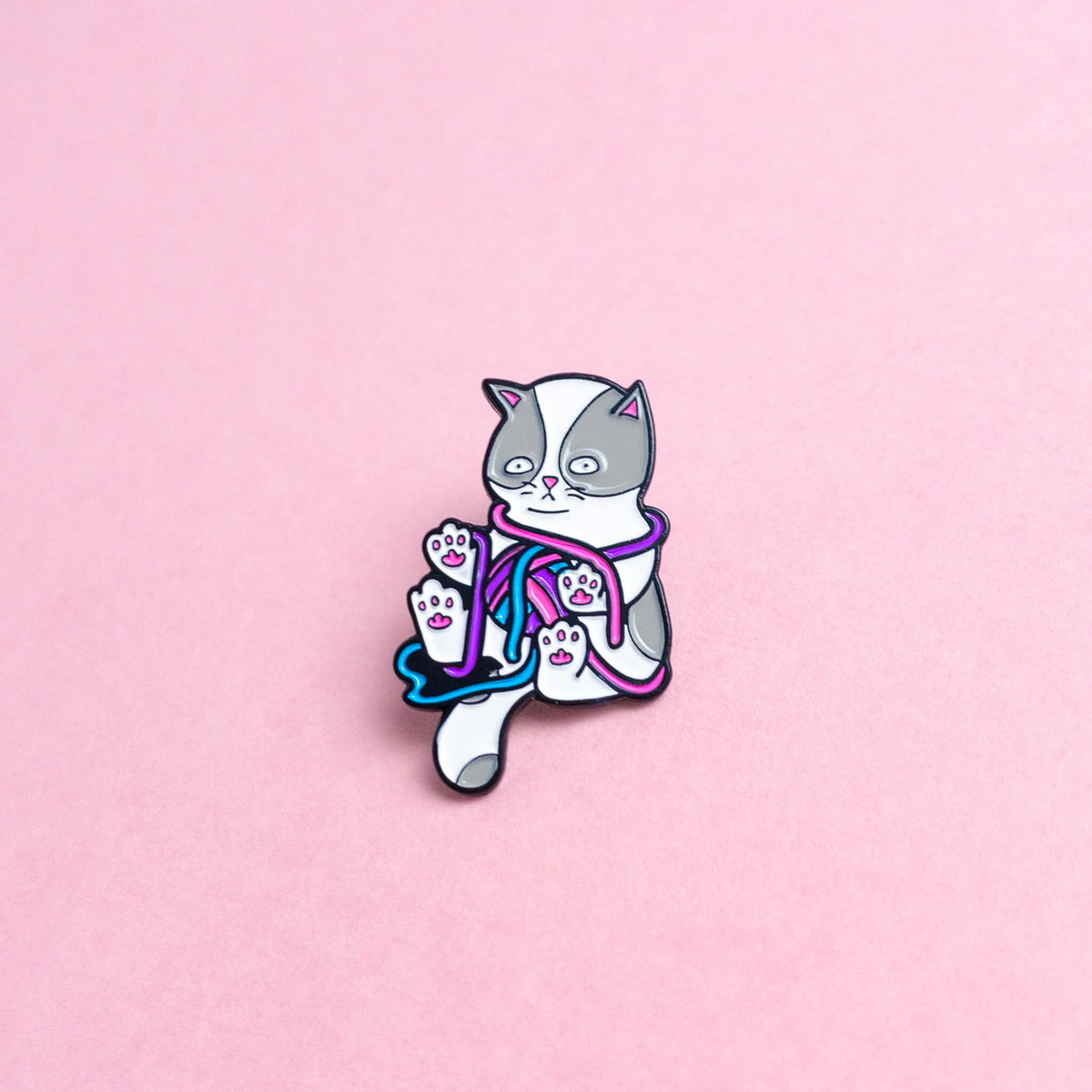 1200x1200 Kitten cat LGBTQ+ bisexual enamel pin, Phone