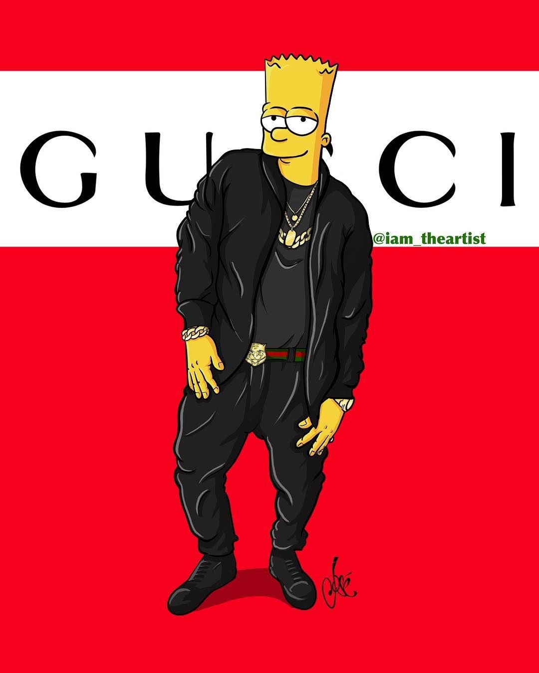 1080x1350 GoonzArt on Instagram: “Bart Simpson #thesimpsons #gucci #elalfaeljefe #apple #bartsimpson #bart #ipadpro #ipadart #nike #ni. Bart simpson art, Bart, Bart simpson, Phone