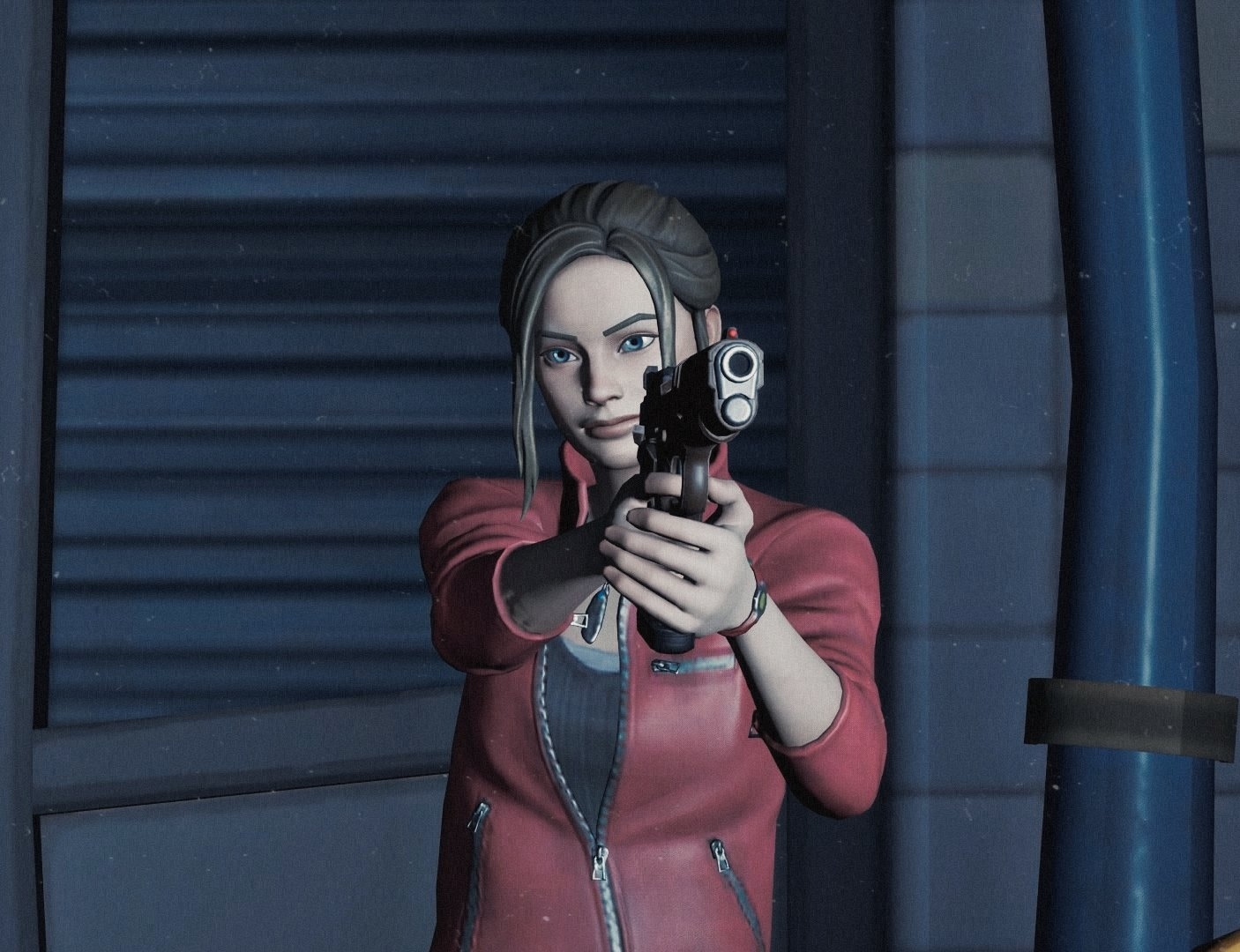 1410x1080 Claire Redfield Fortnite wallpaper, Desktop