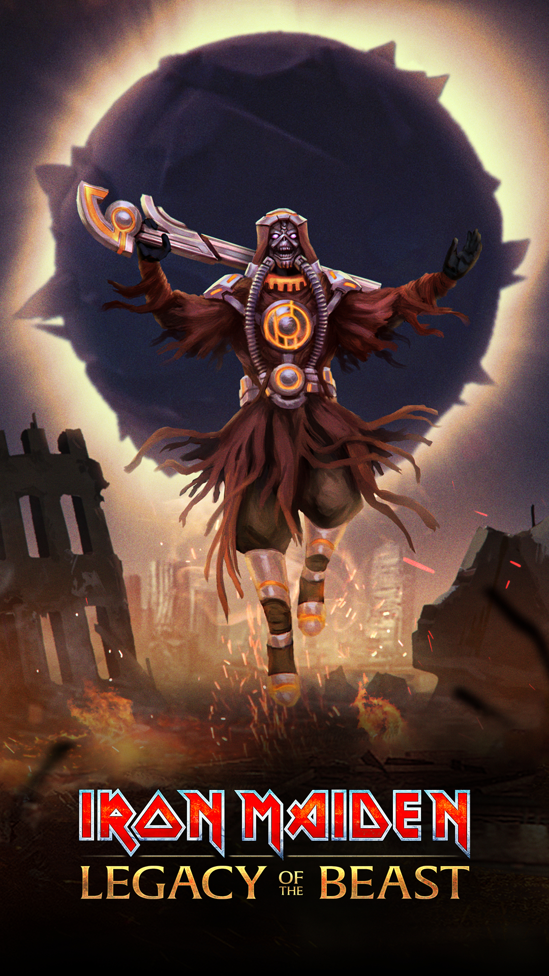 1080x1920 Total Eclipse Eddie. Iron Maiden Legacy of the Beast, Phone