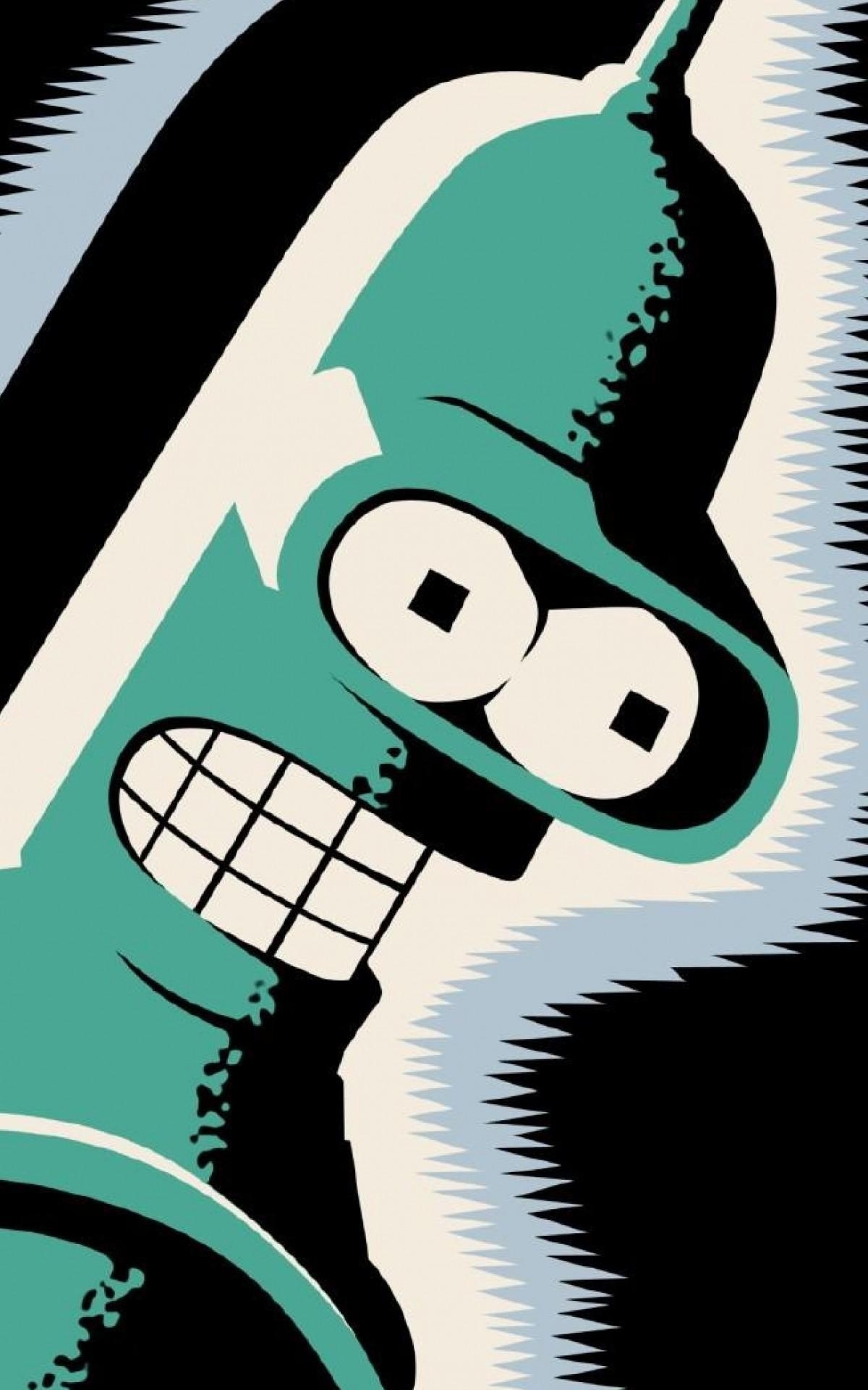 1200x1920 Download Wallpaper  Futurama, Bender, Poster, Antihero Type, Phone