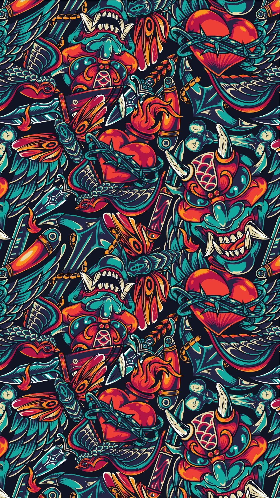 1090x1930 Tattoos Wallpaper, Phone