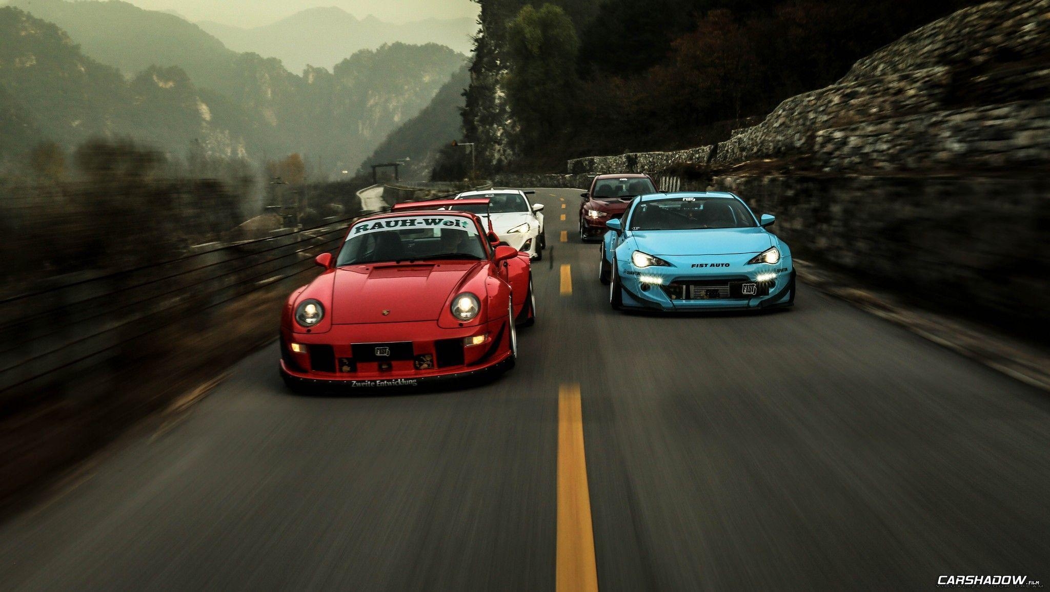 2050x1160 Rocket Bunny, Stance, Porsche, Car, Subaru BRZ, GT Racing, Desktop