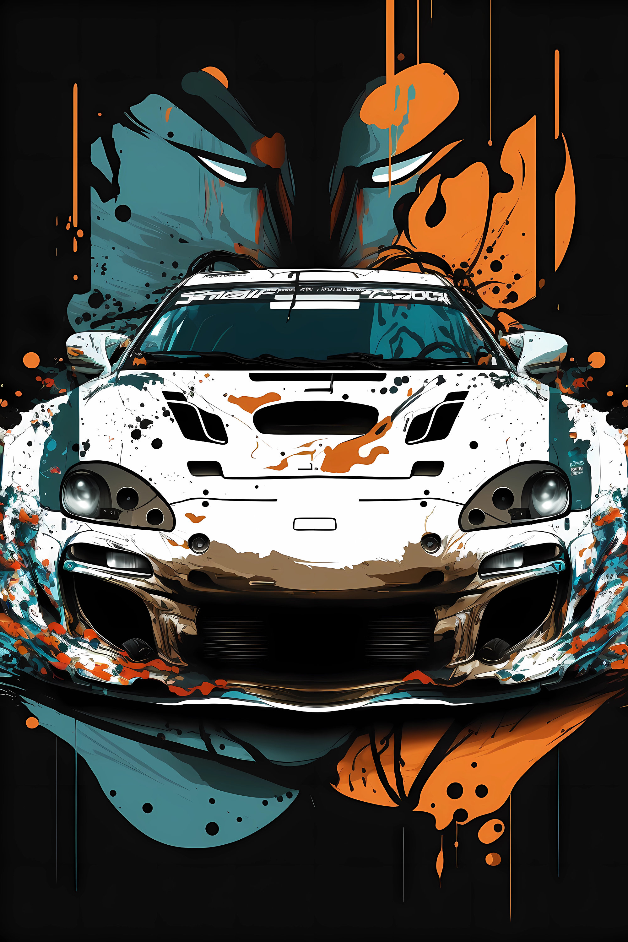 2000x3000 Toyota Supra MK4 Wall Art Digital Download Poster JDM Car, Phone