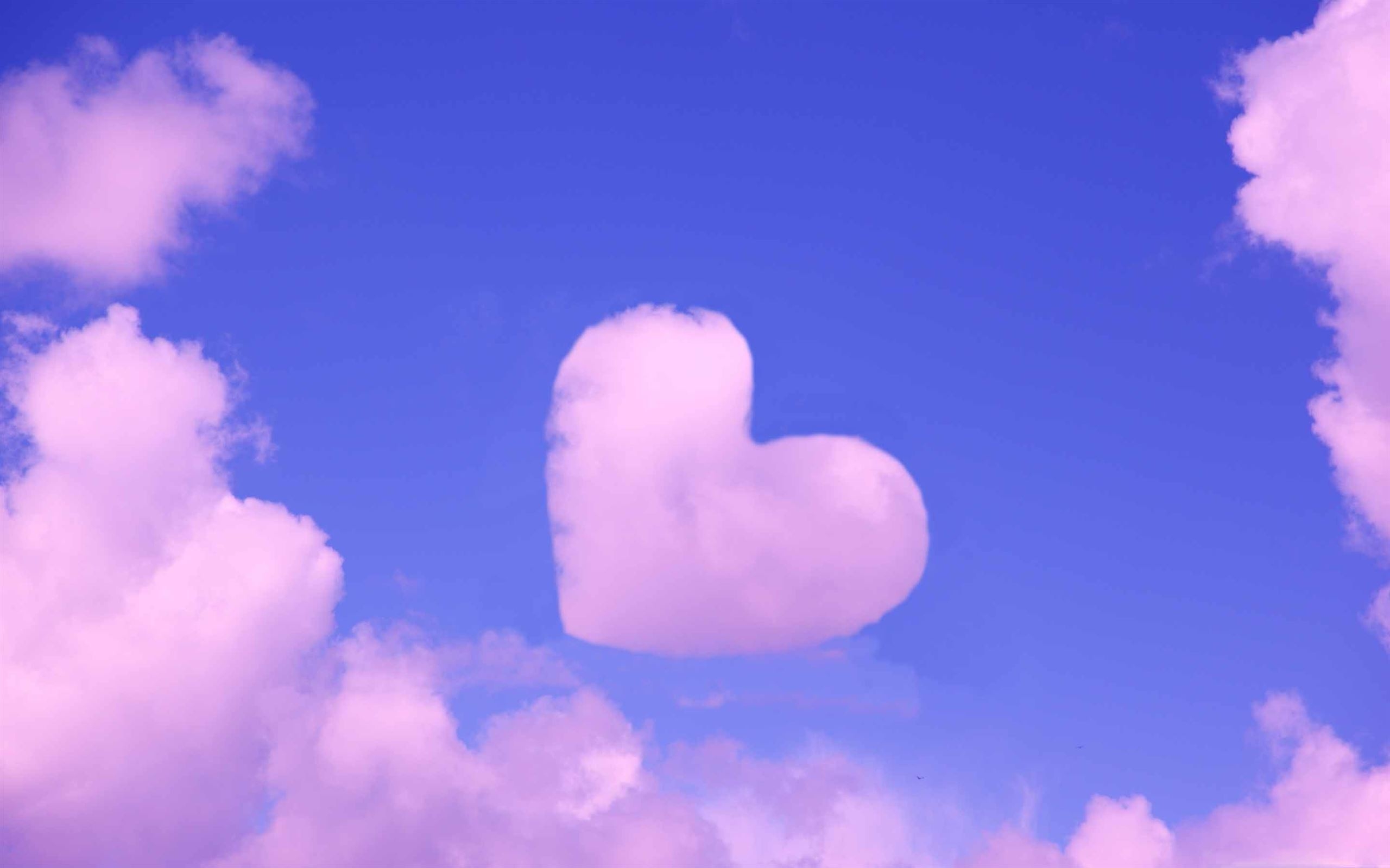 2560x1600 Pink Heart Cloud MacBook Air Wallpaper Download, Desktop