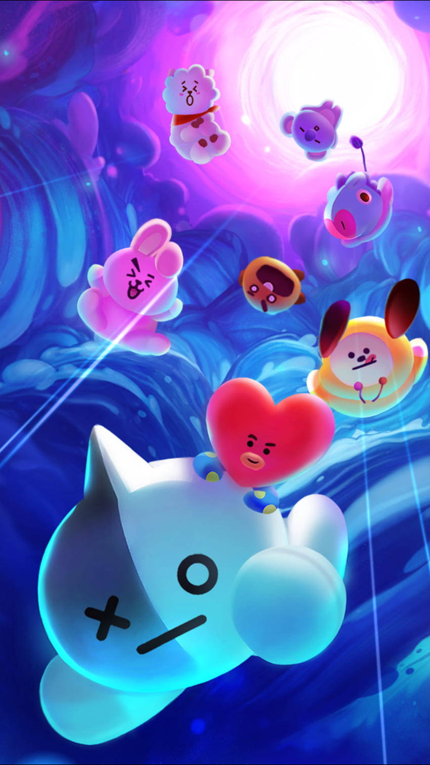 850x1520 Cute Bt21 Wallpaper, Phone