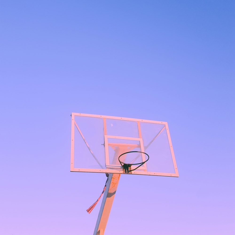 1000x1000 Basketball hoop under blue sky photo, Phone