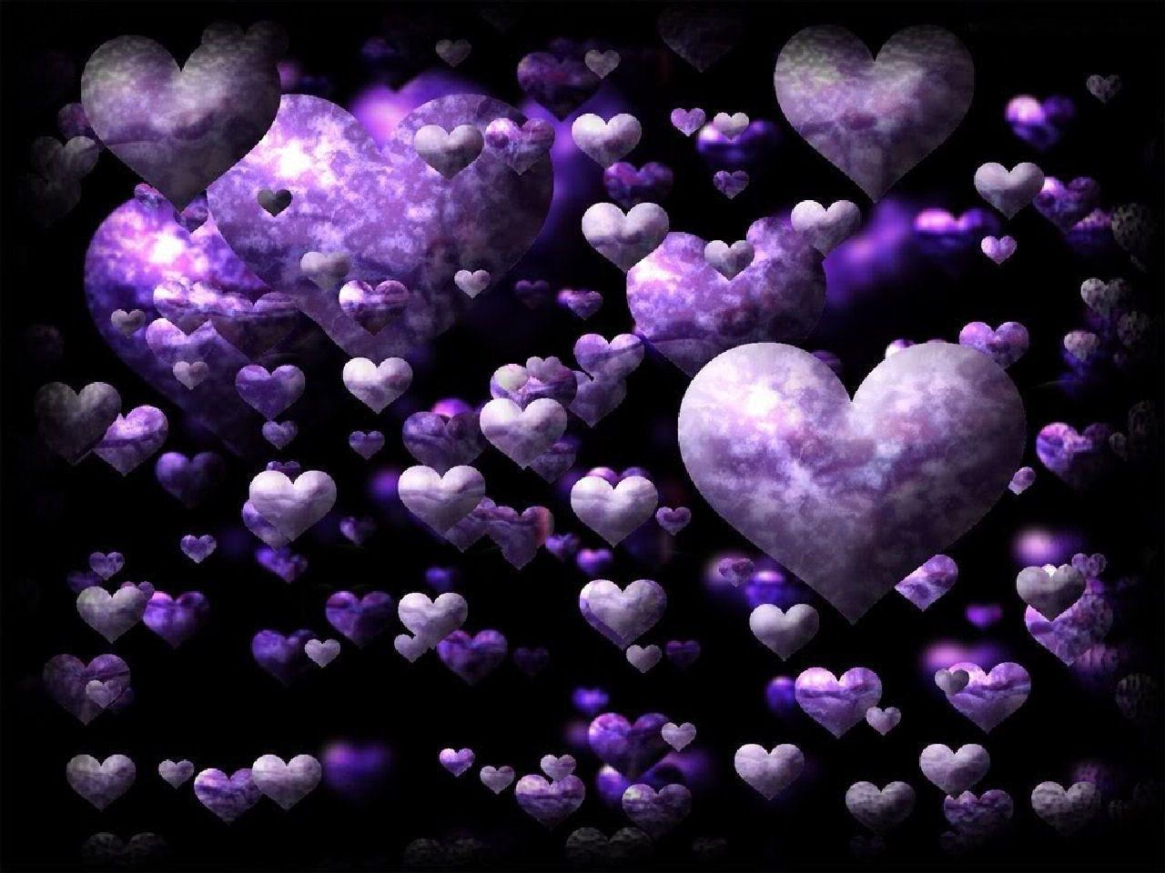 1280x960 Purple Hearts Wallpaper, Desktop