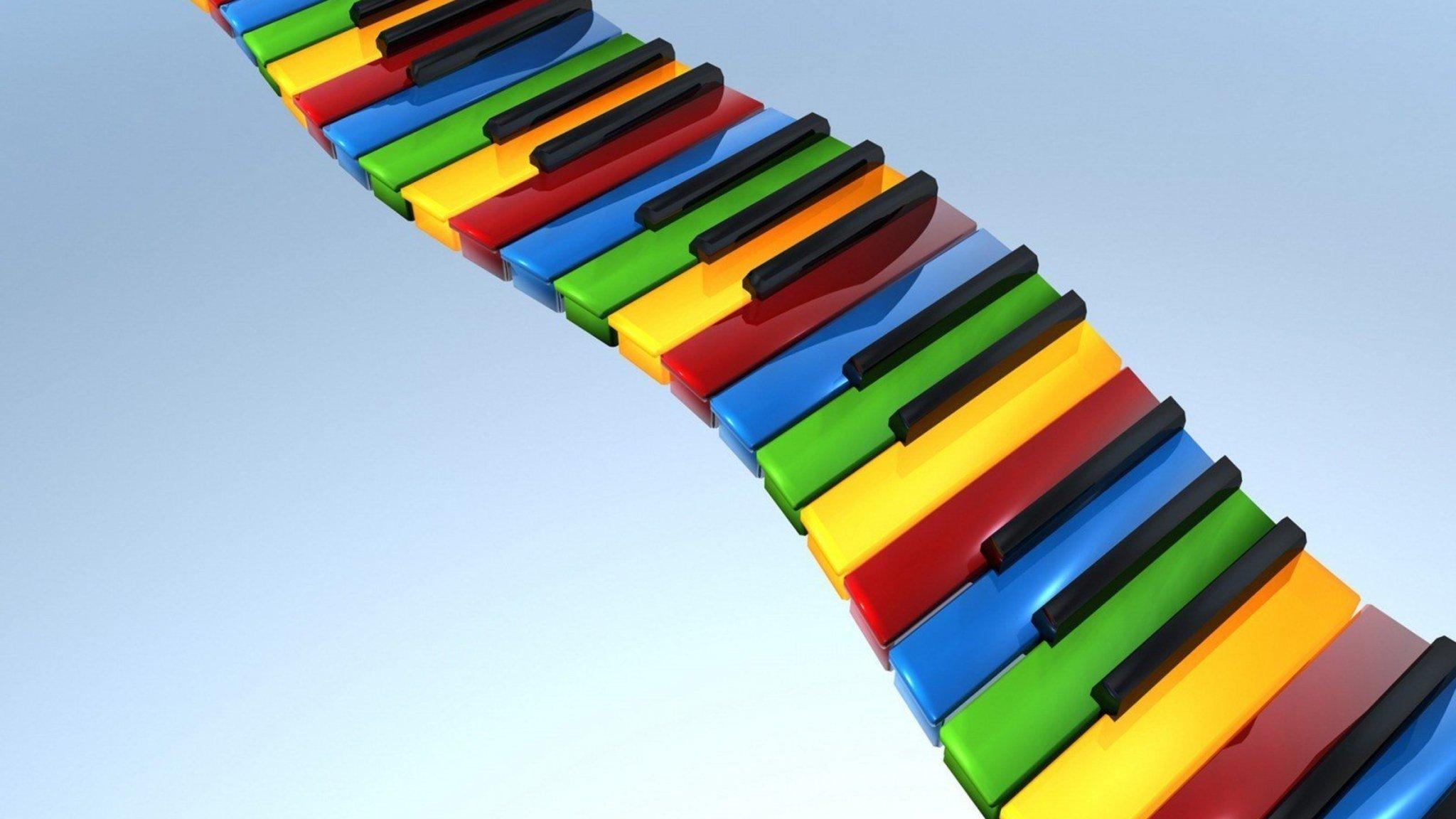 2050x1160 Colorful Piano  Resolution HD 4k Wallpaper, Desktop