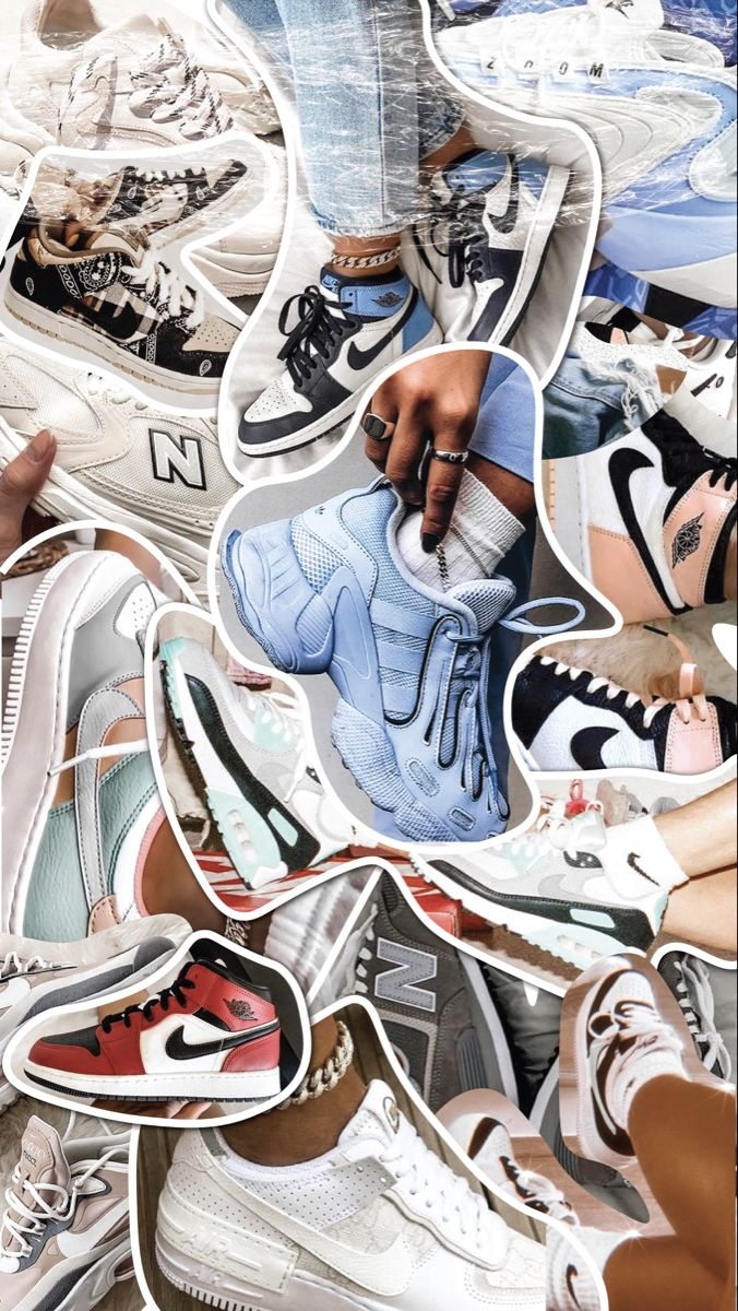 680x1200 Sneaker Head Collage Background. Sneakers, Sneaker head, Trendy sneakers, Phone