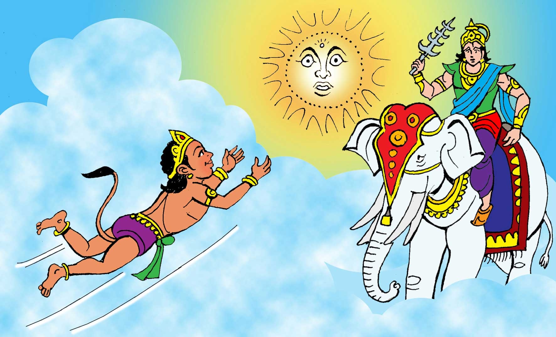 1780x1080 When Hanuman wanted the sun, Desktop