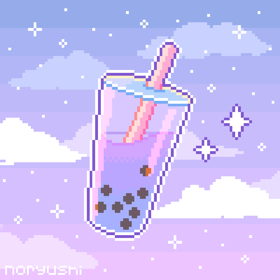 1080x1080 boba tea pixel. Cool pixel art, Pixel art design, Pixel art background, Phone