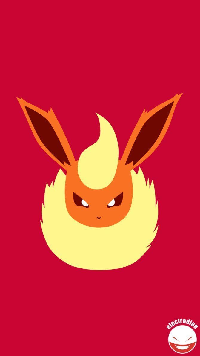 670x1200 FLAREON (Minimal Pokemon Art) Quad HD / QHD, Phone