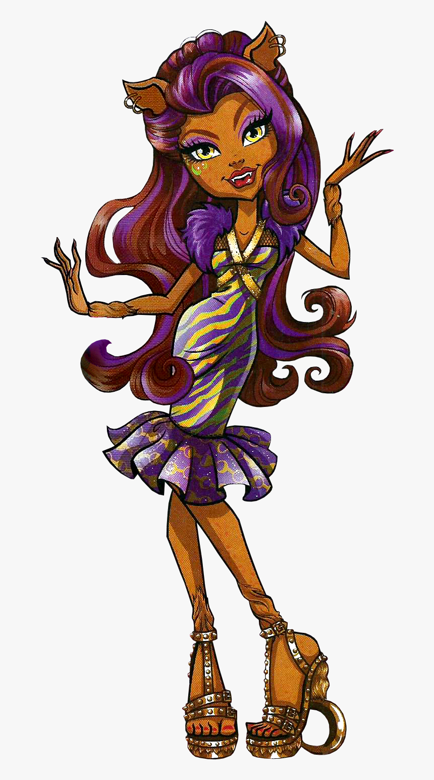 860x1550 Artwork Png De Clawdeen Wolf High Dance The Fright Away, Transparent Png, Transparent Png Image, Phone