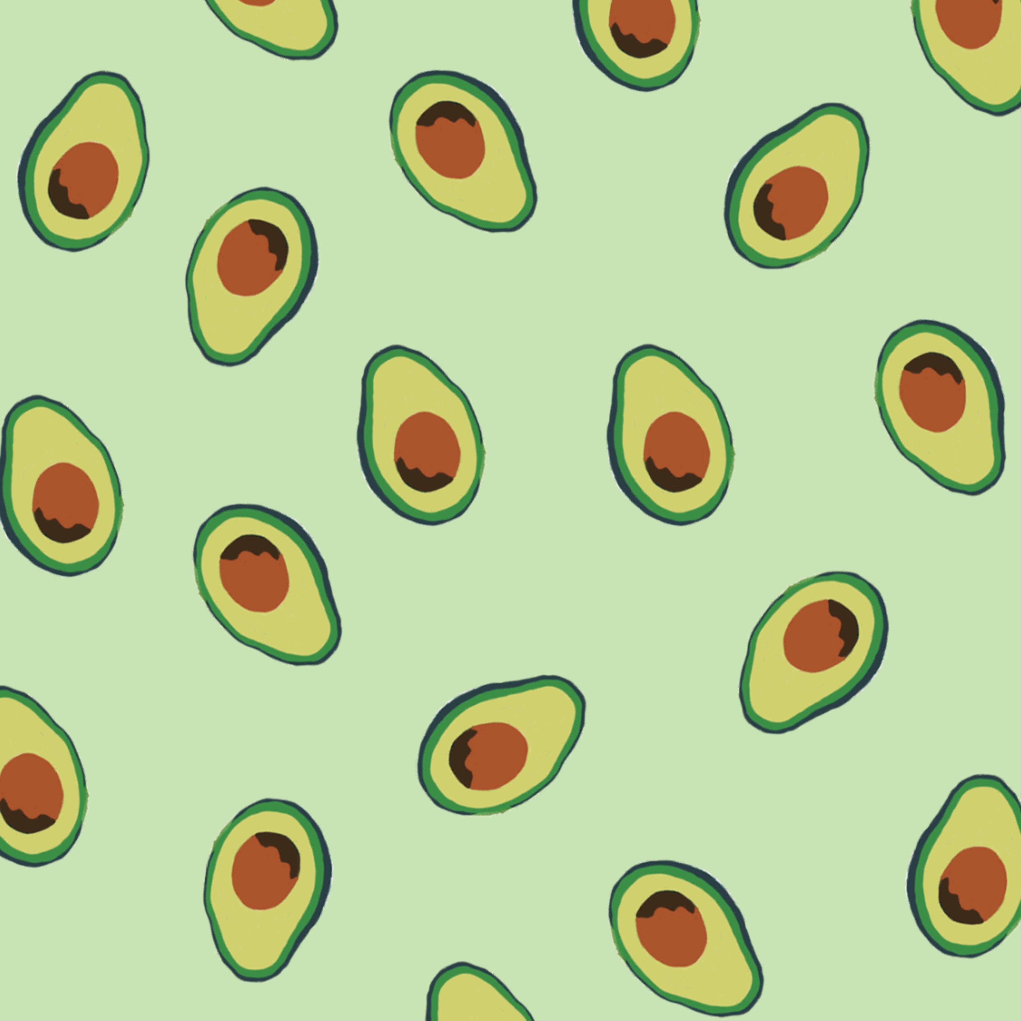 3470x3470 Aesthetic Avocado Wallpaper, Phone