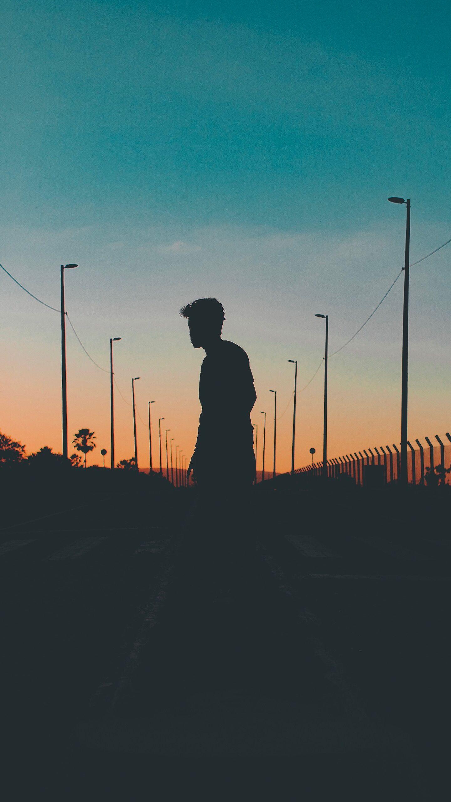 1440x2560 tumblr #photography #boy #sky #silhouette. Silhoutte, Phone