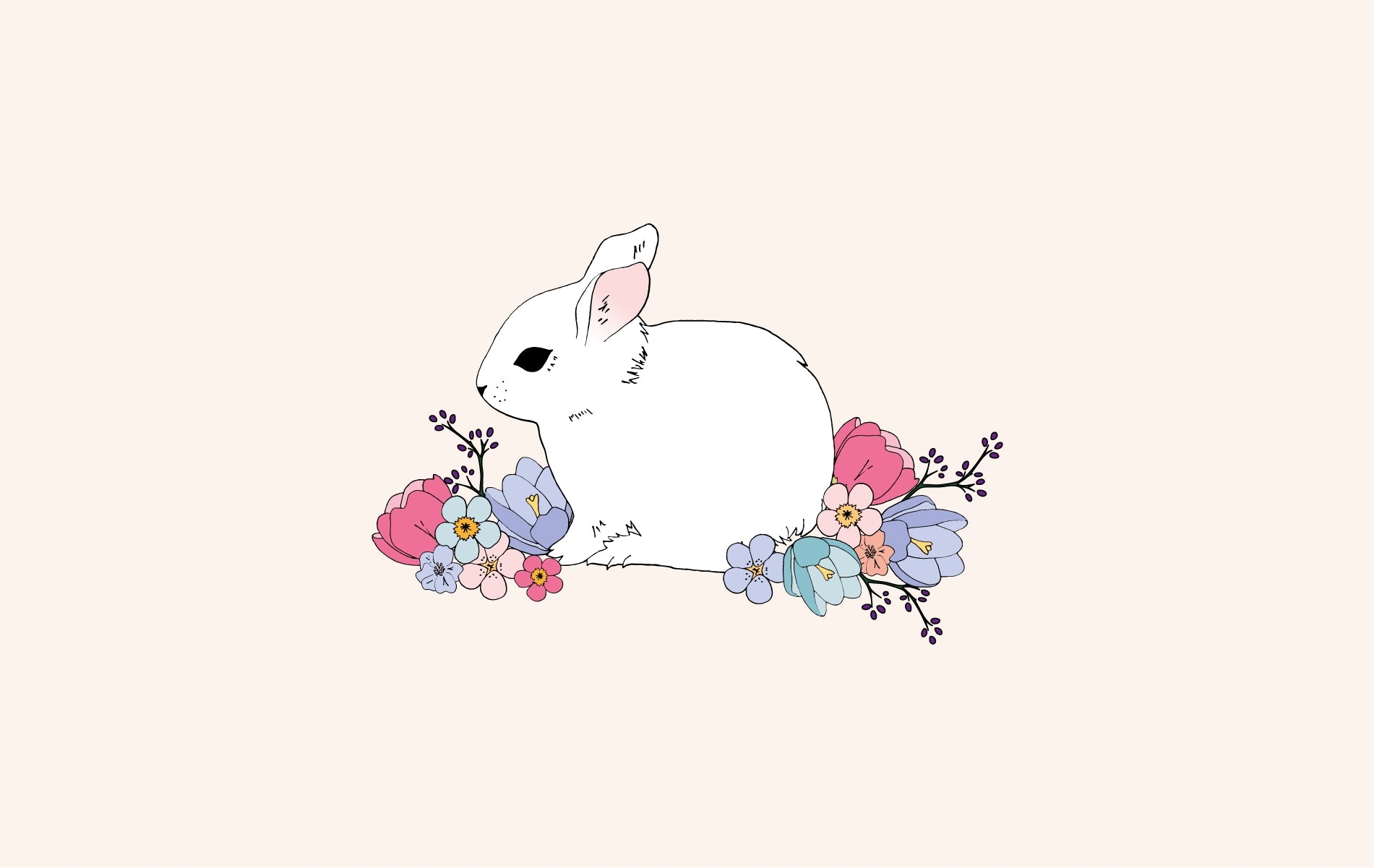 1910x1210 Spring bunny desktop wallpaper, Desktop