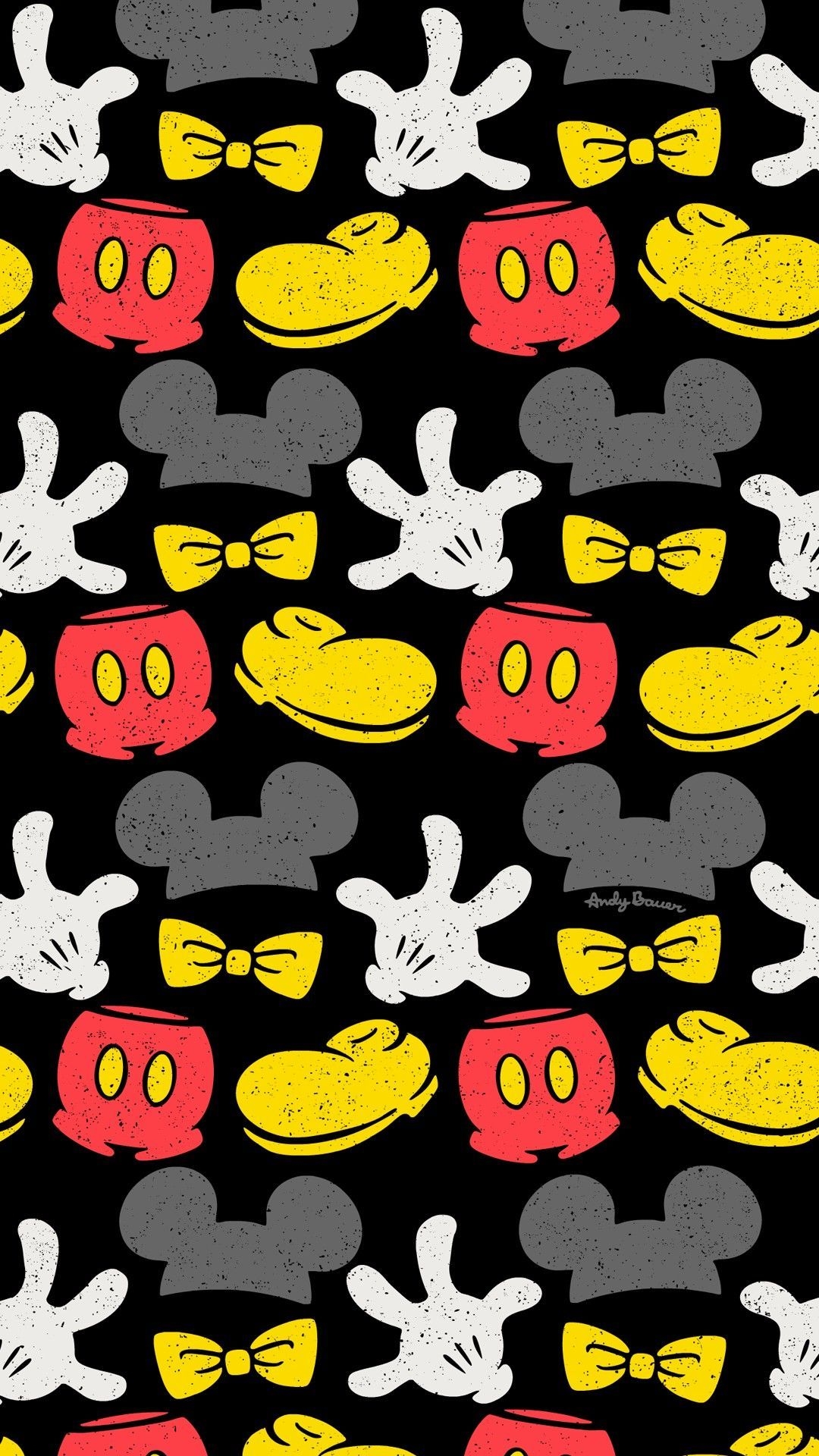 1080x1920 Mickey Pattern Wallpaper Free Mickey Pattern Background, Phone