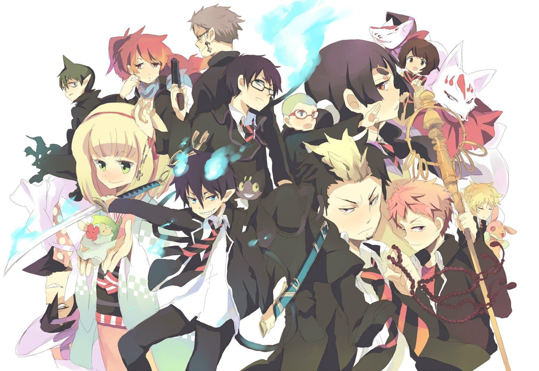 1800x1250 Groups anime anime boys Ao no Exorcist Okumura Rin Mephisto Pheles, Desktop