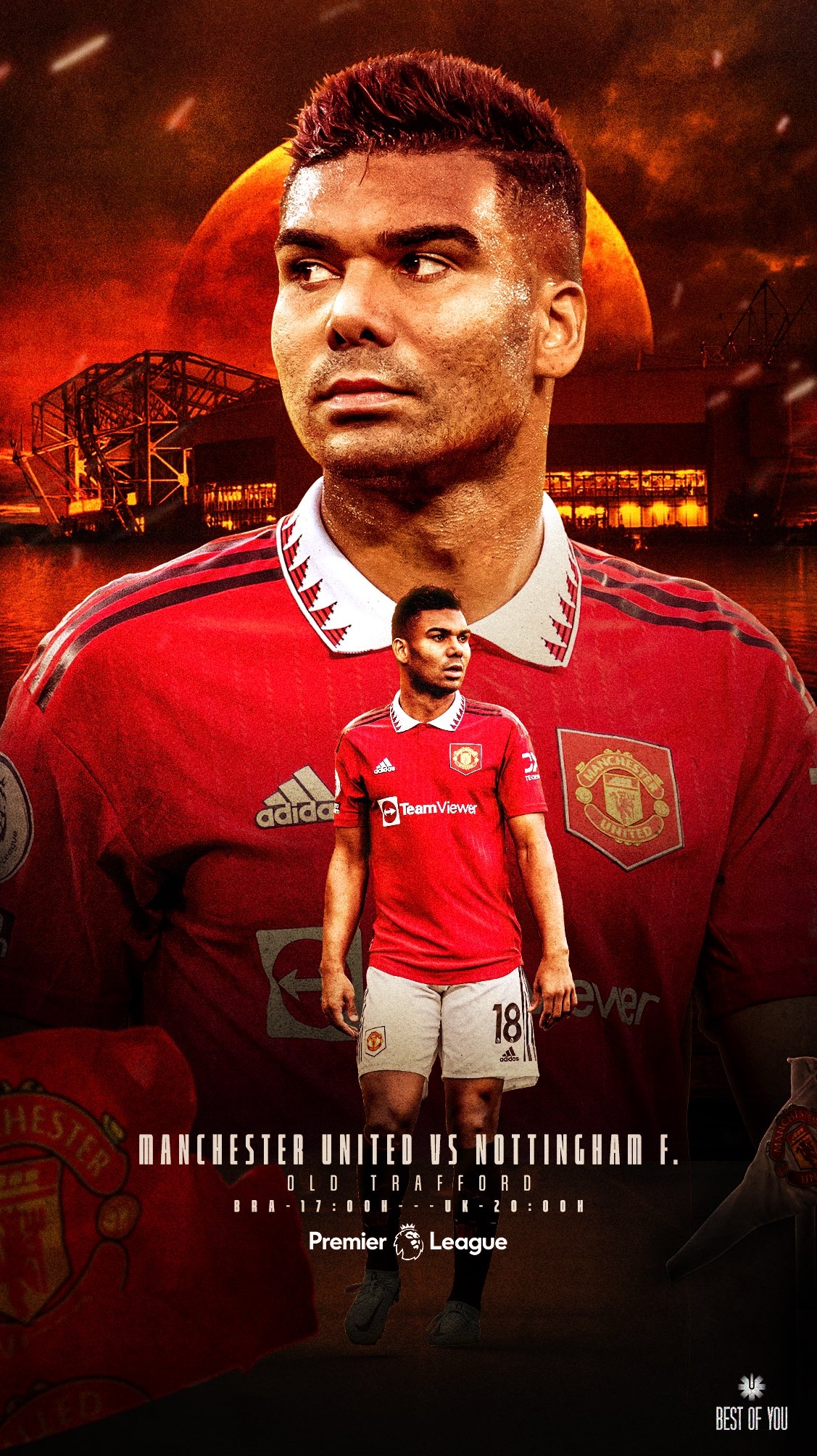 1130x2010 Casemiro - ⚽️ IT'S MATCHDAY! ⚔️ Come on, United!, Phone