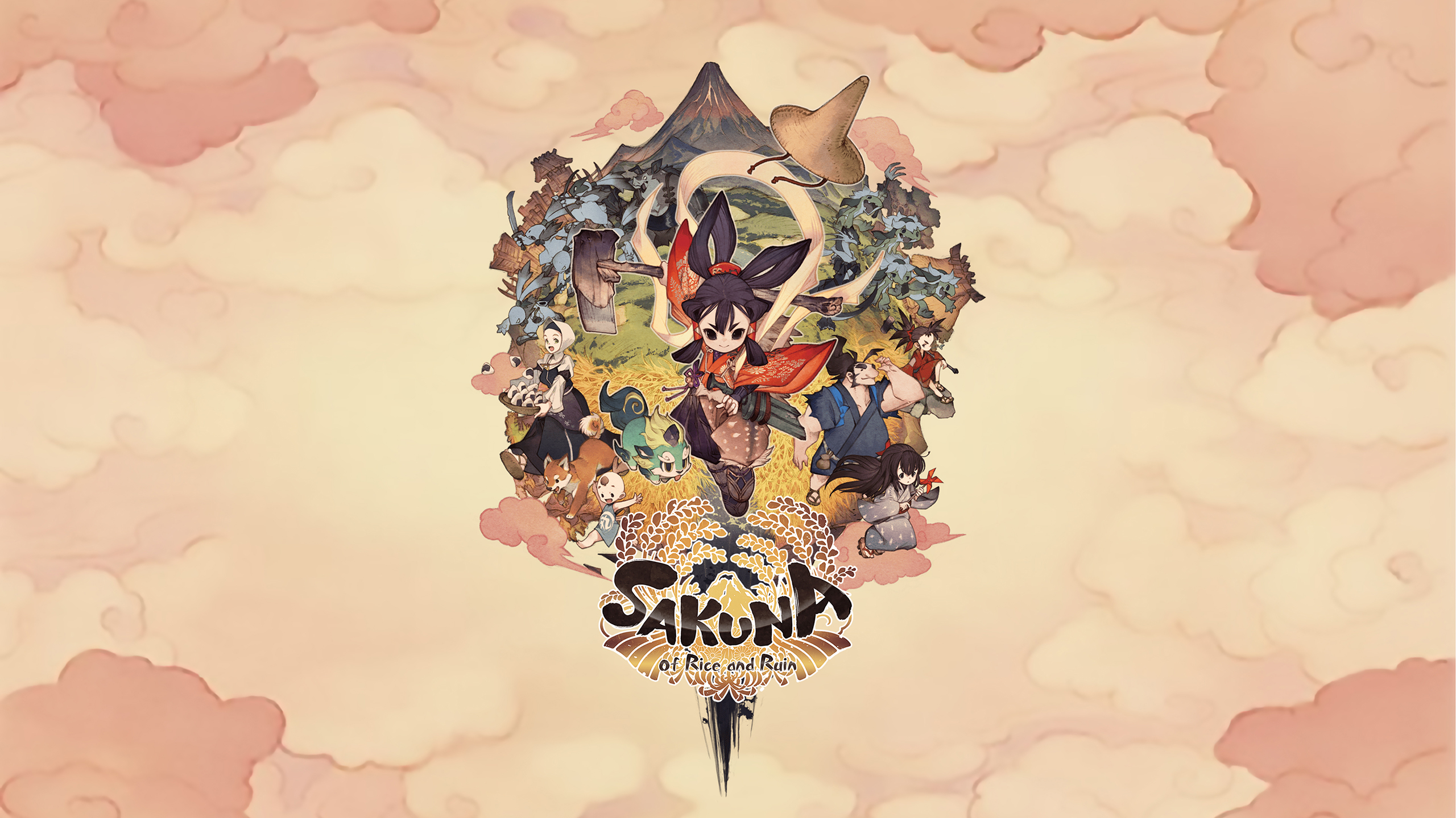 2560x1440 Sakuna: Of Rice and Ruin Artwork Wallpaper with Monocle, Desktop