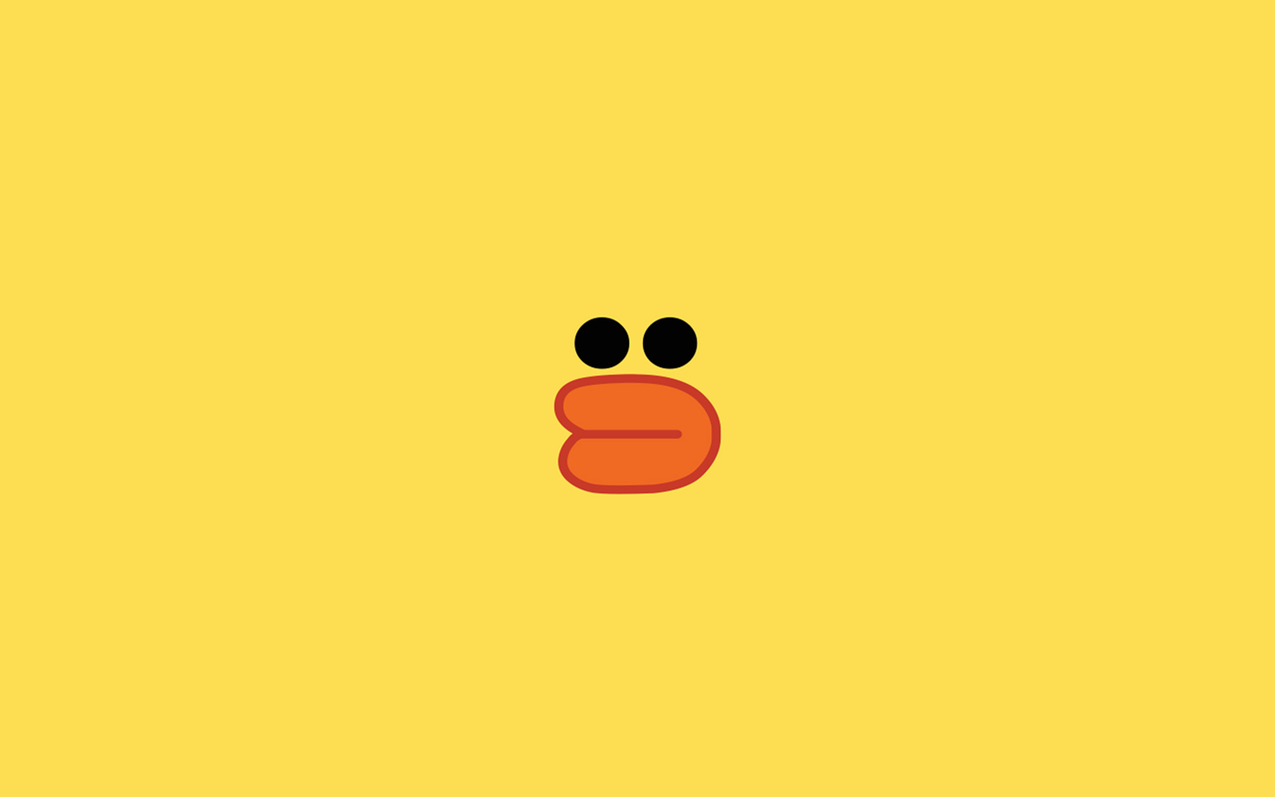 2560x1600 wallpaper for desktop, laptop. cute line charactor yellow duck illustration art, Desktop