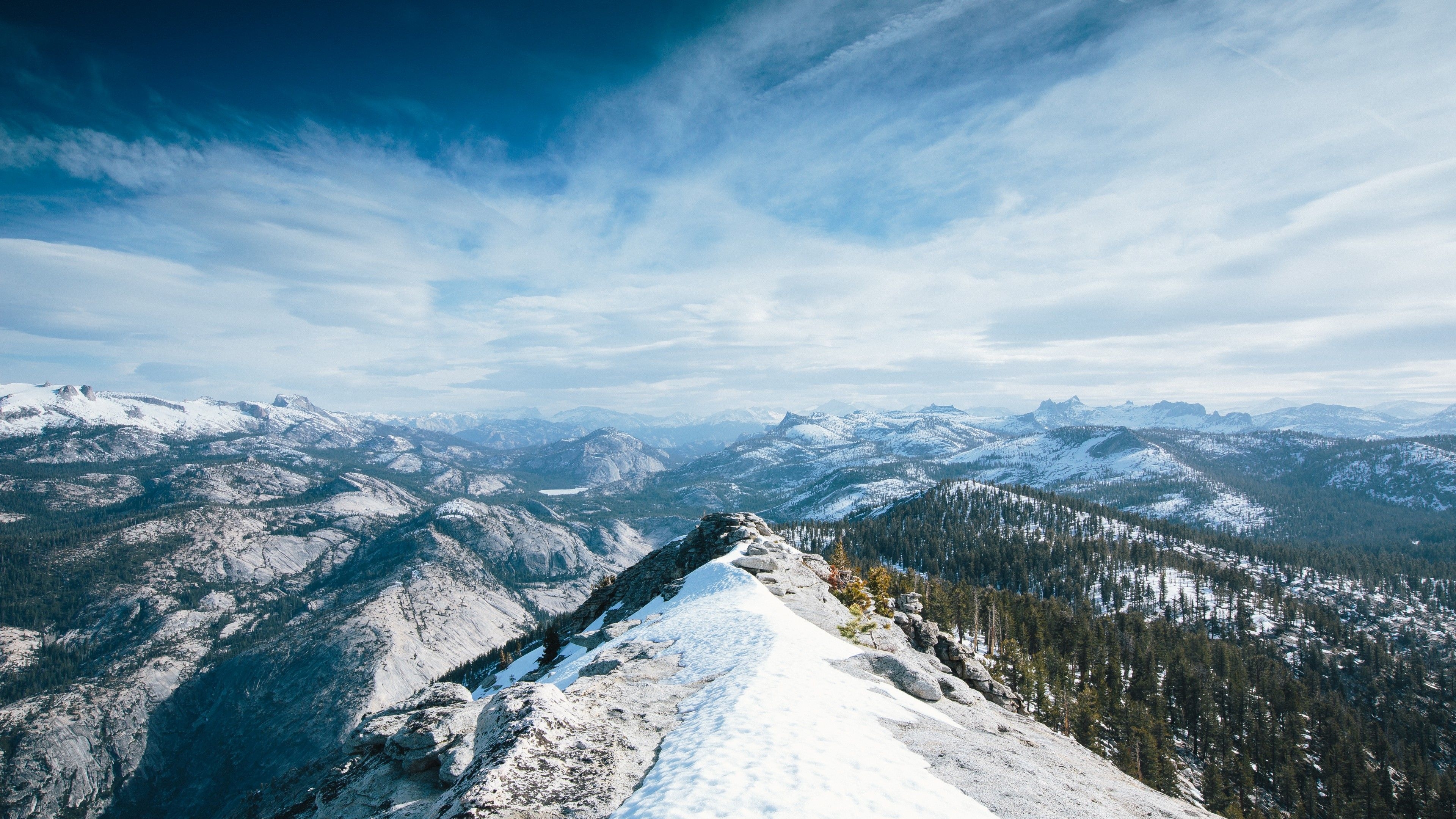 3840x2160 Wallpaper Yosemite, 5k, 4k wallpaper, 8k, winter, snow, forest, OSX, apple, mountains, OS, Desktop