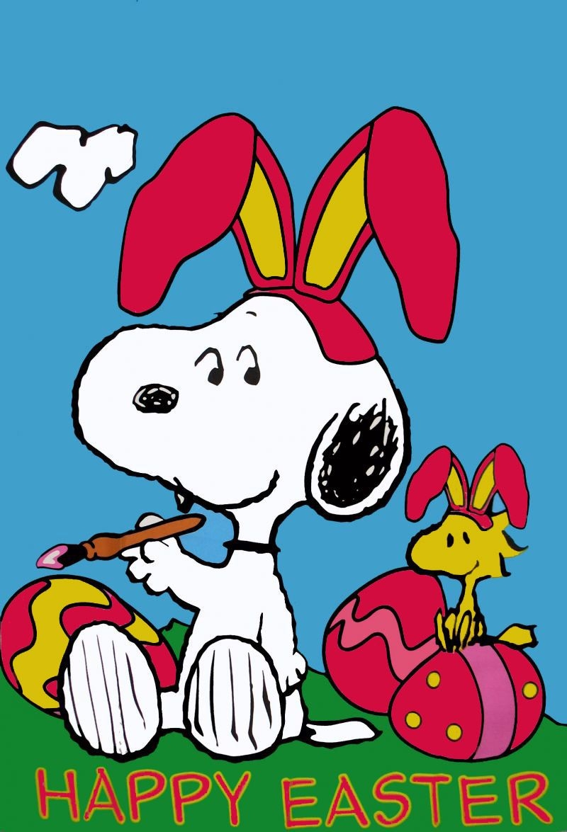 800x1180 Snoopy Easter Background, Phone