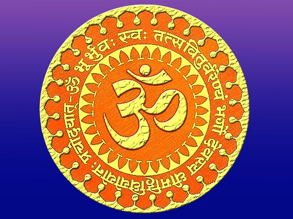 1030x770 Gayatri Mantra With Om HD Wallpaper • SaraCura, Desktop