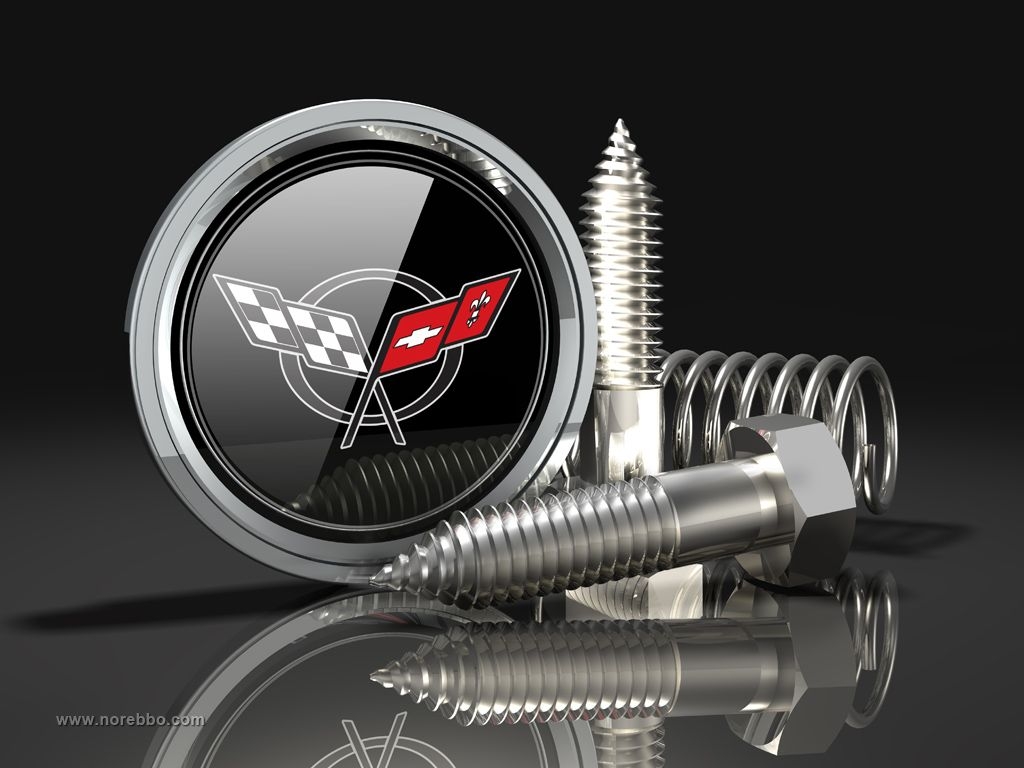 1030x770 Corvette logo illustrations rendered with a variety of objects, Desktop