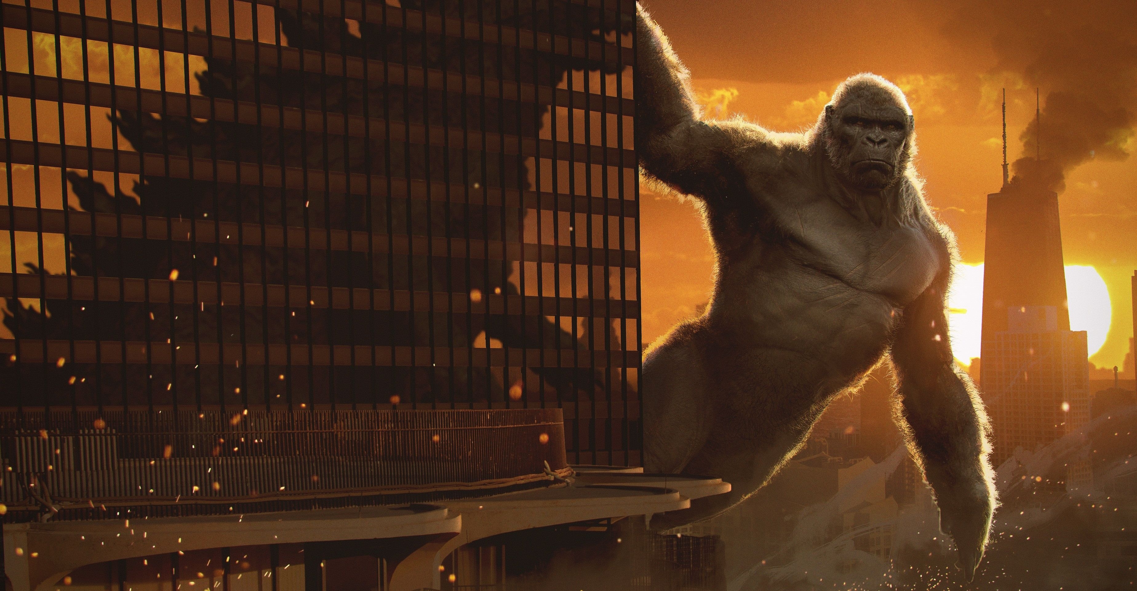 3700x1930 Kong Vs Godzilla 2020 Art 2560x1080 Resolution Wallpaper, HD Movies 4K Wallpaper, Image, Photo and Background, Desktop