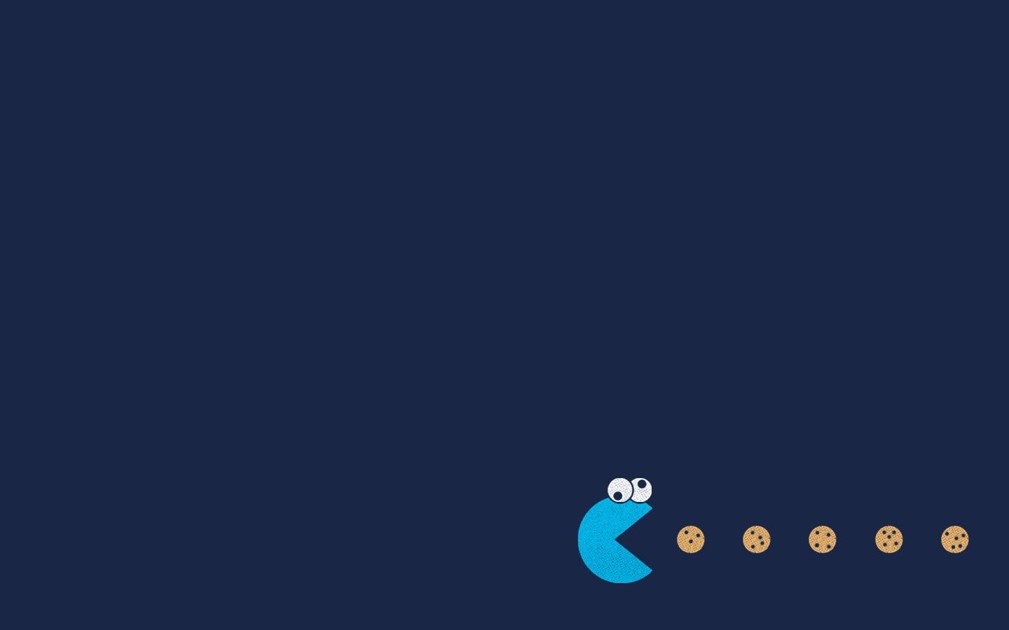 1440x900 Cookie Monster, Pac Man, Humor, Minimalism Wallpaper HD / Desktop and Mobile Background, Desktop