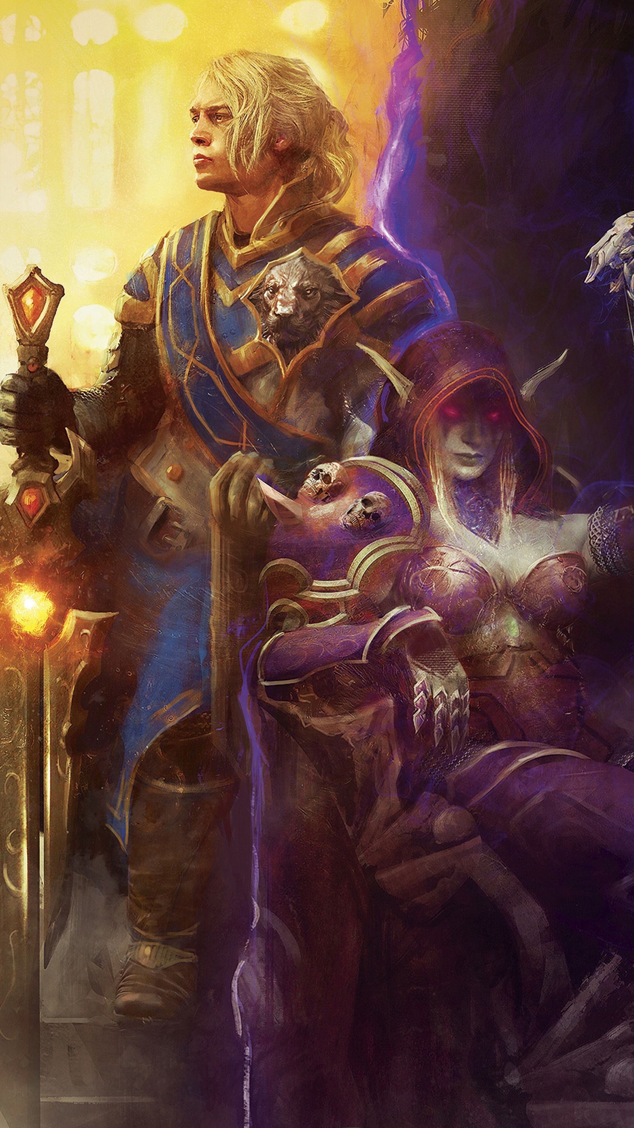 2160x3840 Anduin Wrynn, Sylvanas Windrunner, WoW, 4K phone HD Wallpaper, Image, Background, Photo and Picture, Phone